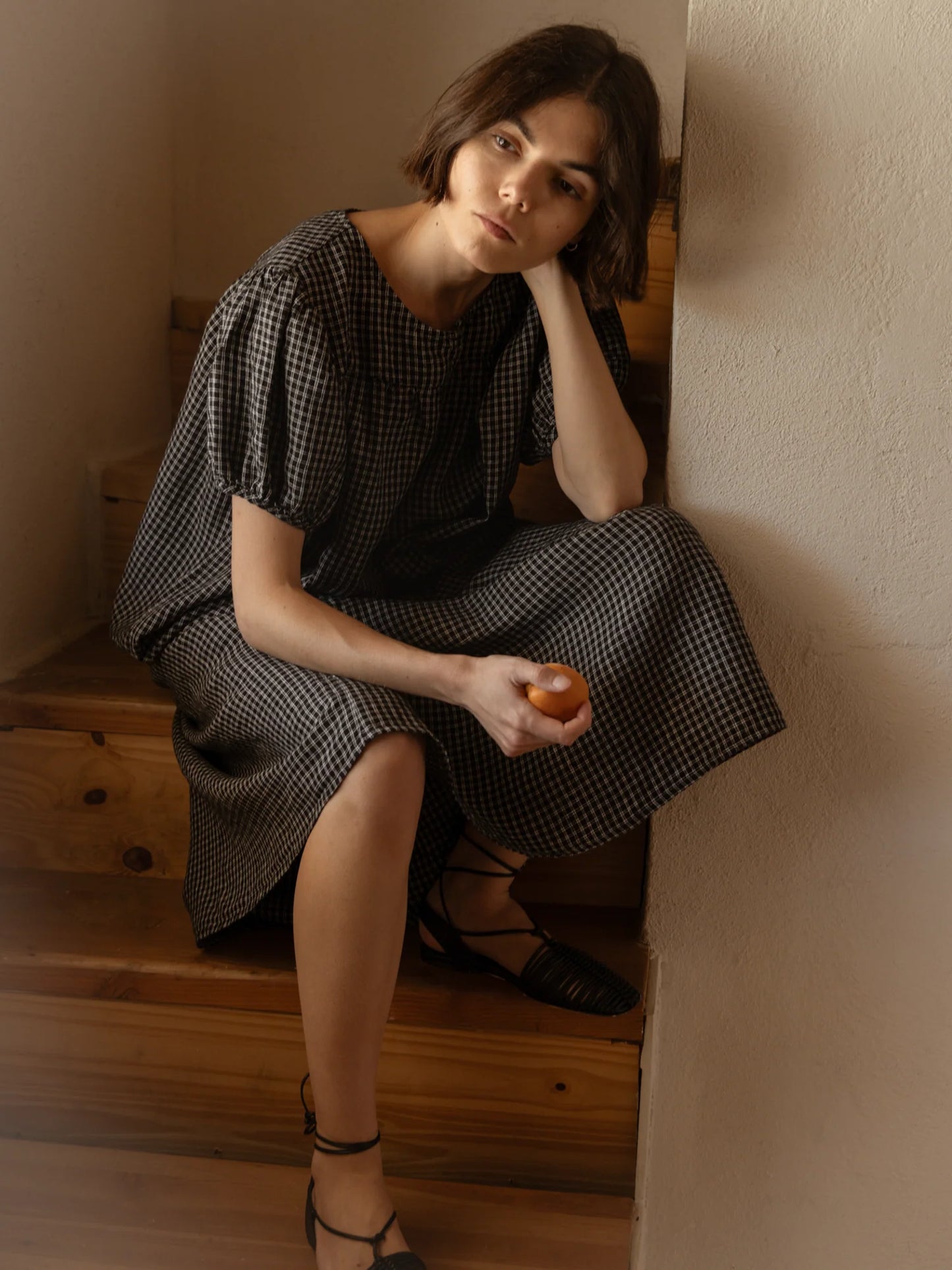 The Lucy Dress in Black Check