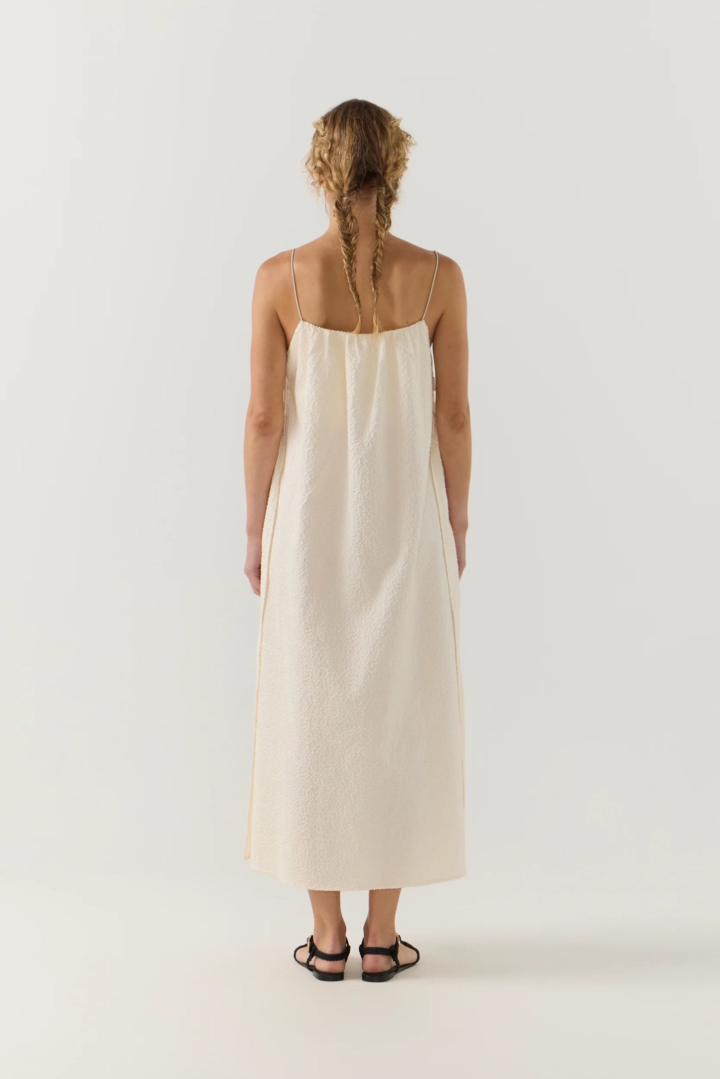 Misty Dress in Ivory Jacquard