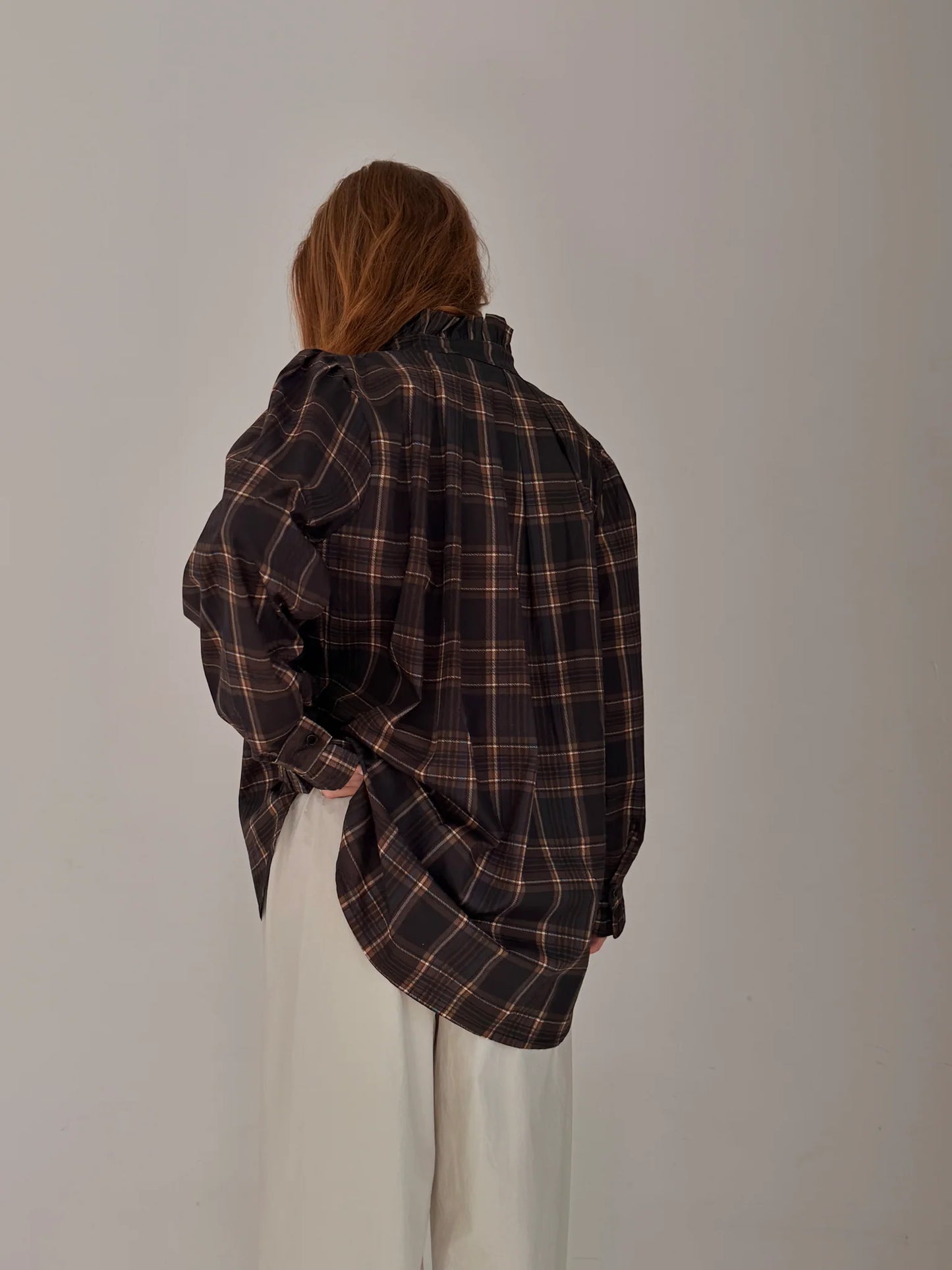 The Check Gathered Shirt