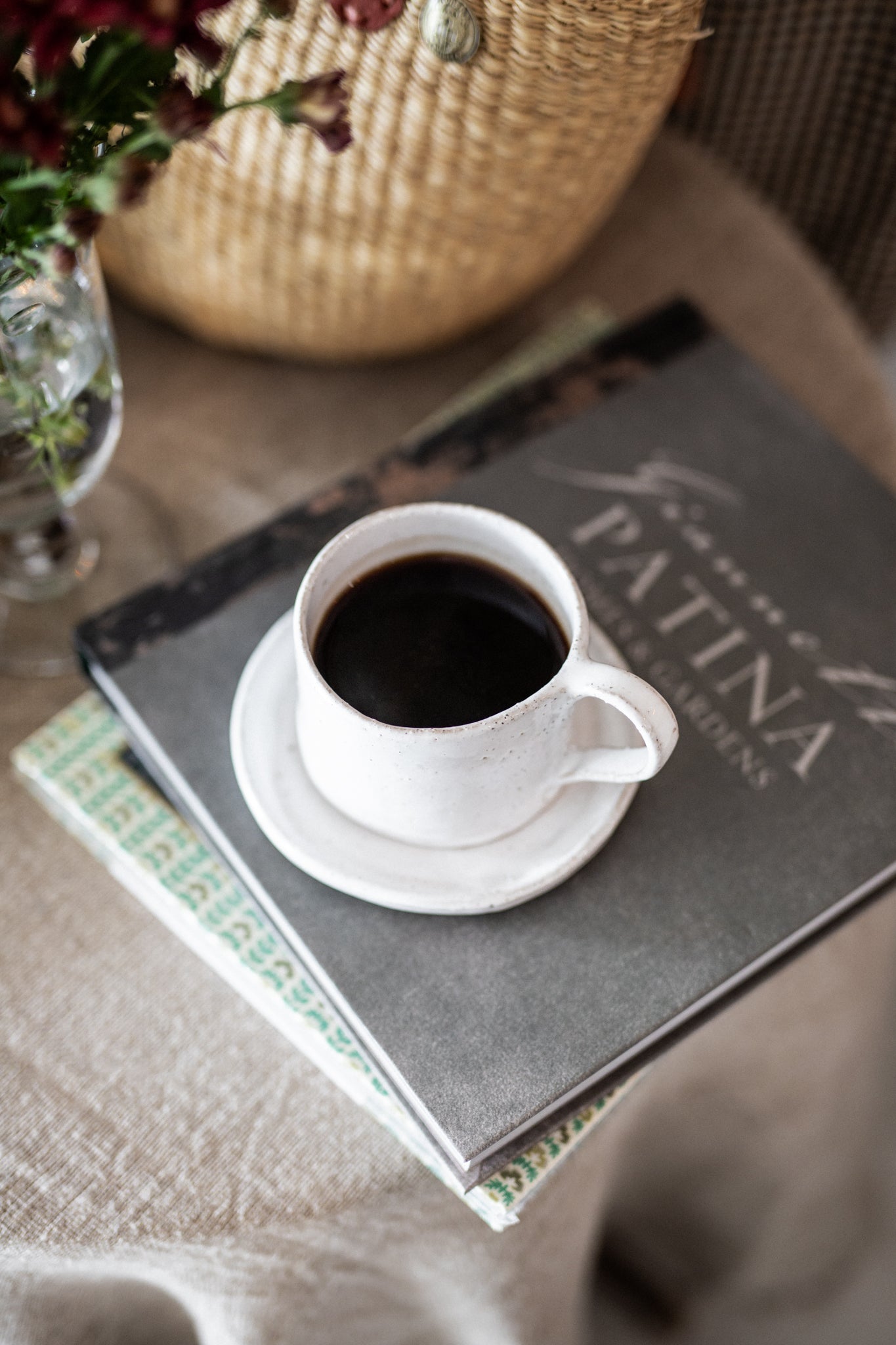 The Classic Mug with matching Saucer | French white