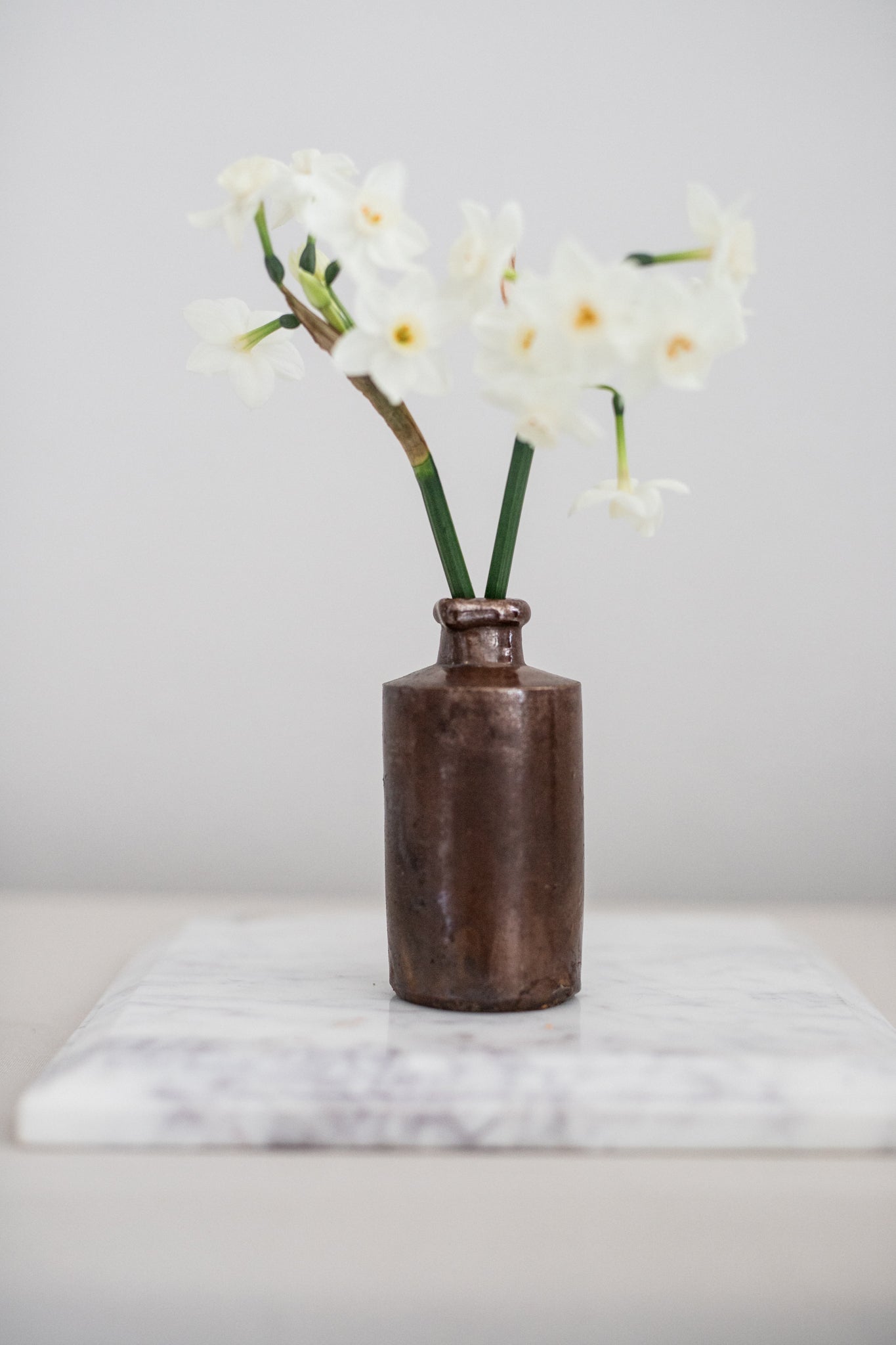 Vintage Glazed Bottle | Bud vase