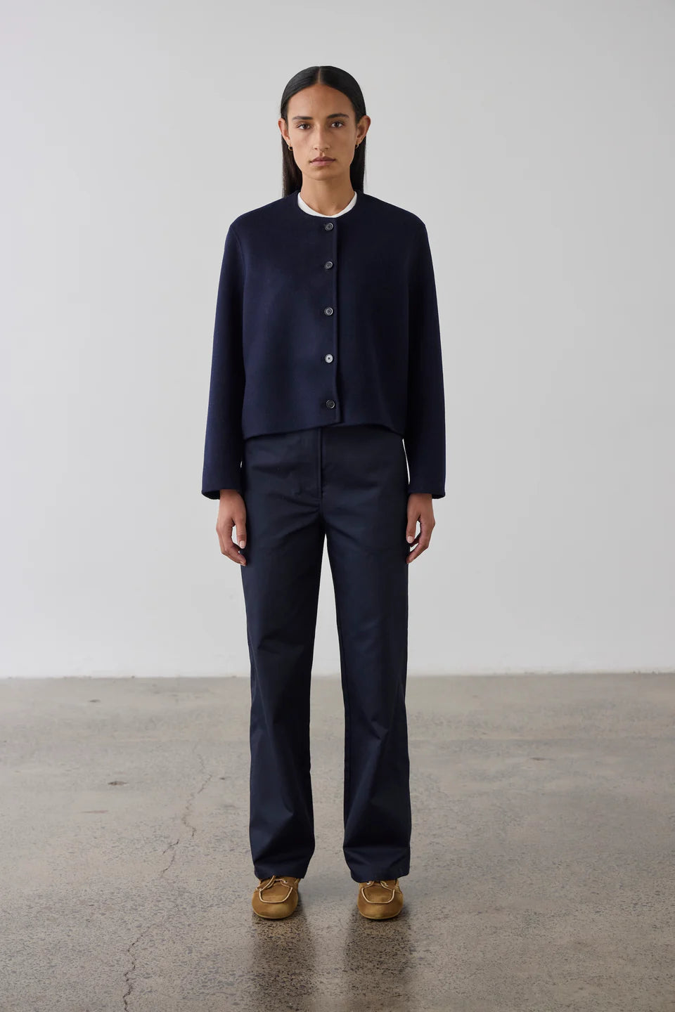 The Double Faced Cardi Blazer - Navy