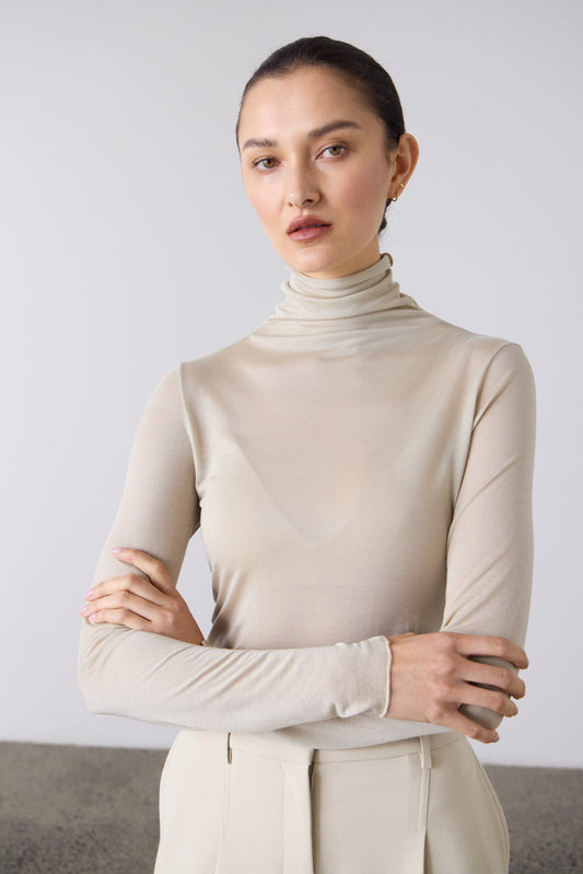 The Tencel Polo - Pale Sage