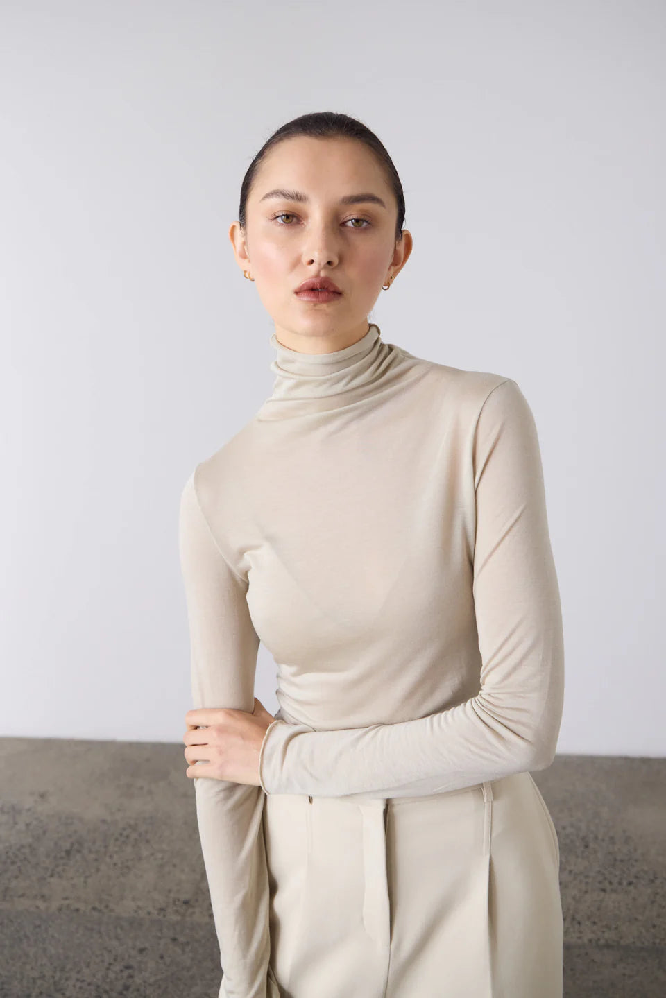 The Tencel Polo - Pale Sage