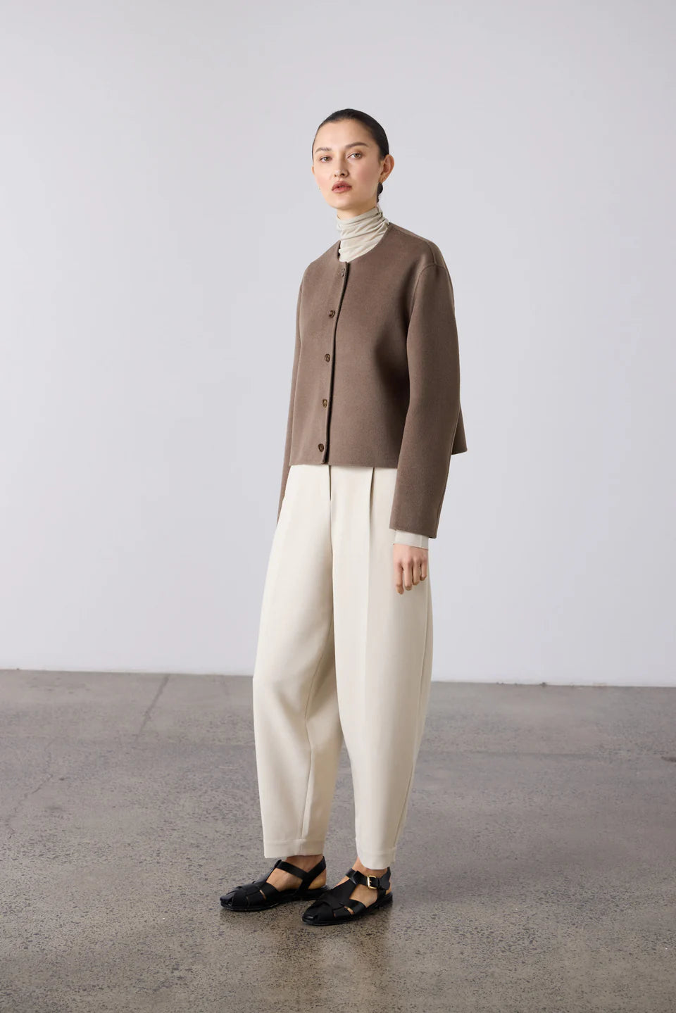The Double Faced Cardi Blazer - Birch