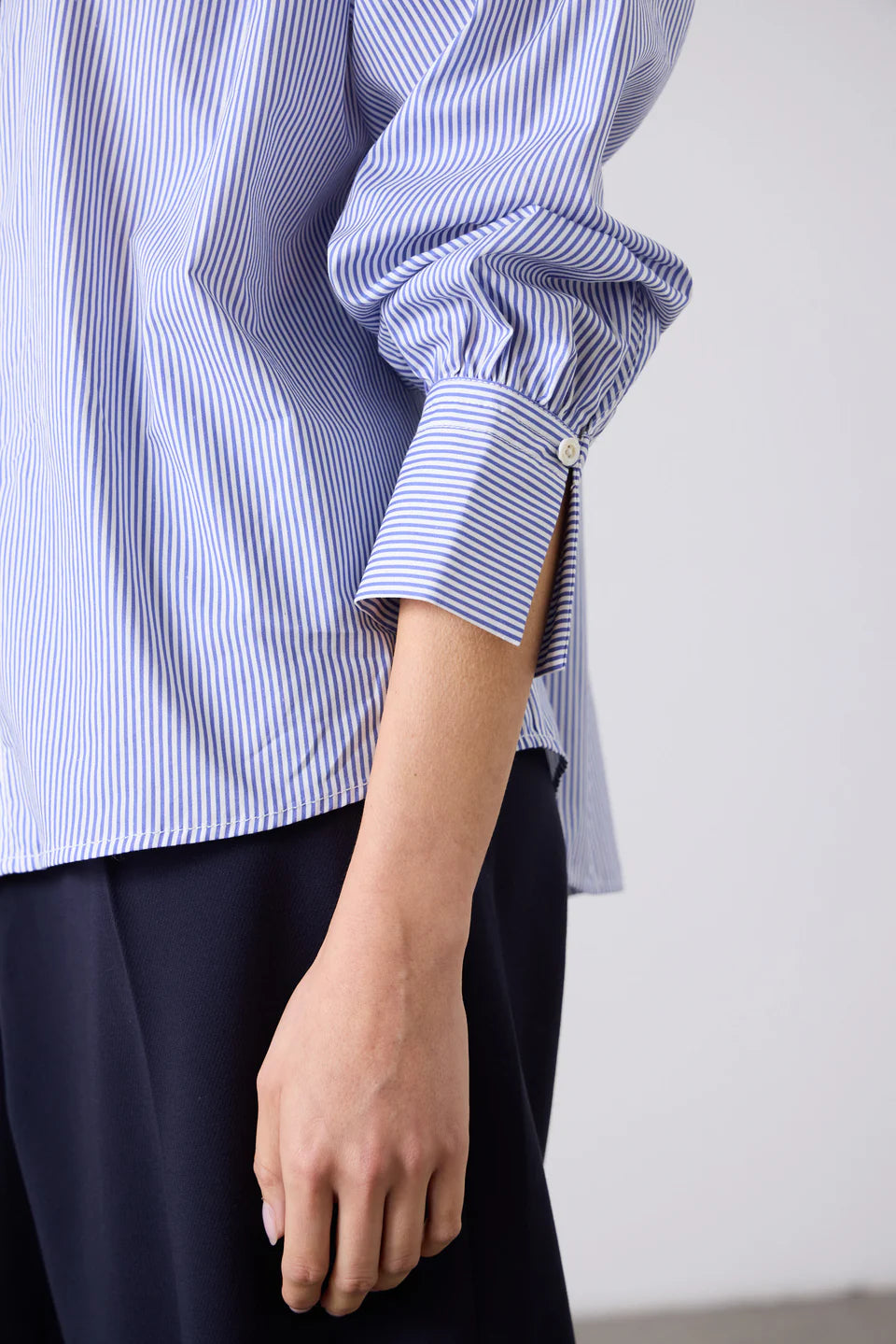 The Gabi Stripe Blouse | Blue & White