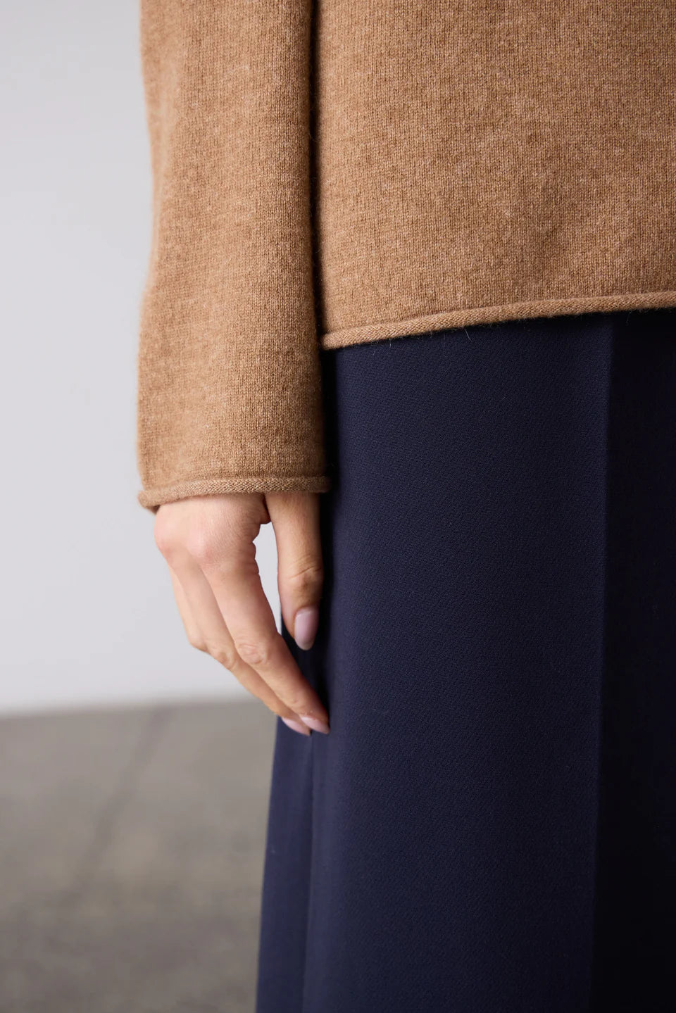 The Mara Funnel Neck in Gingerbread