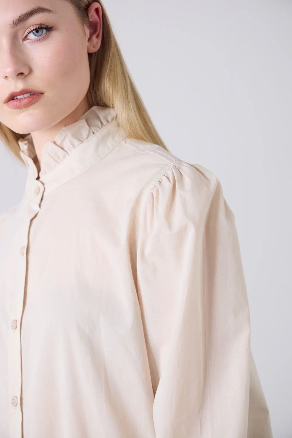 The Jane Frill Blouse | Sand