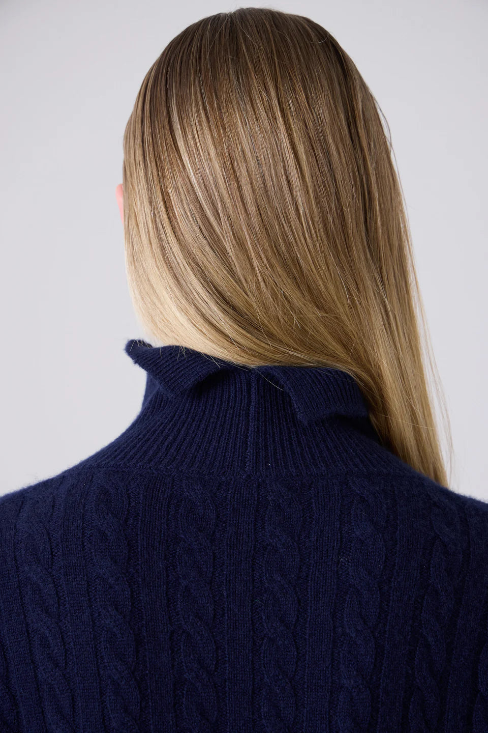 The Cable Knit Sweater - Navy