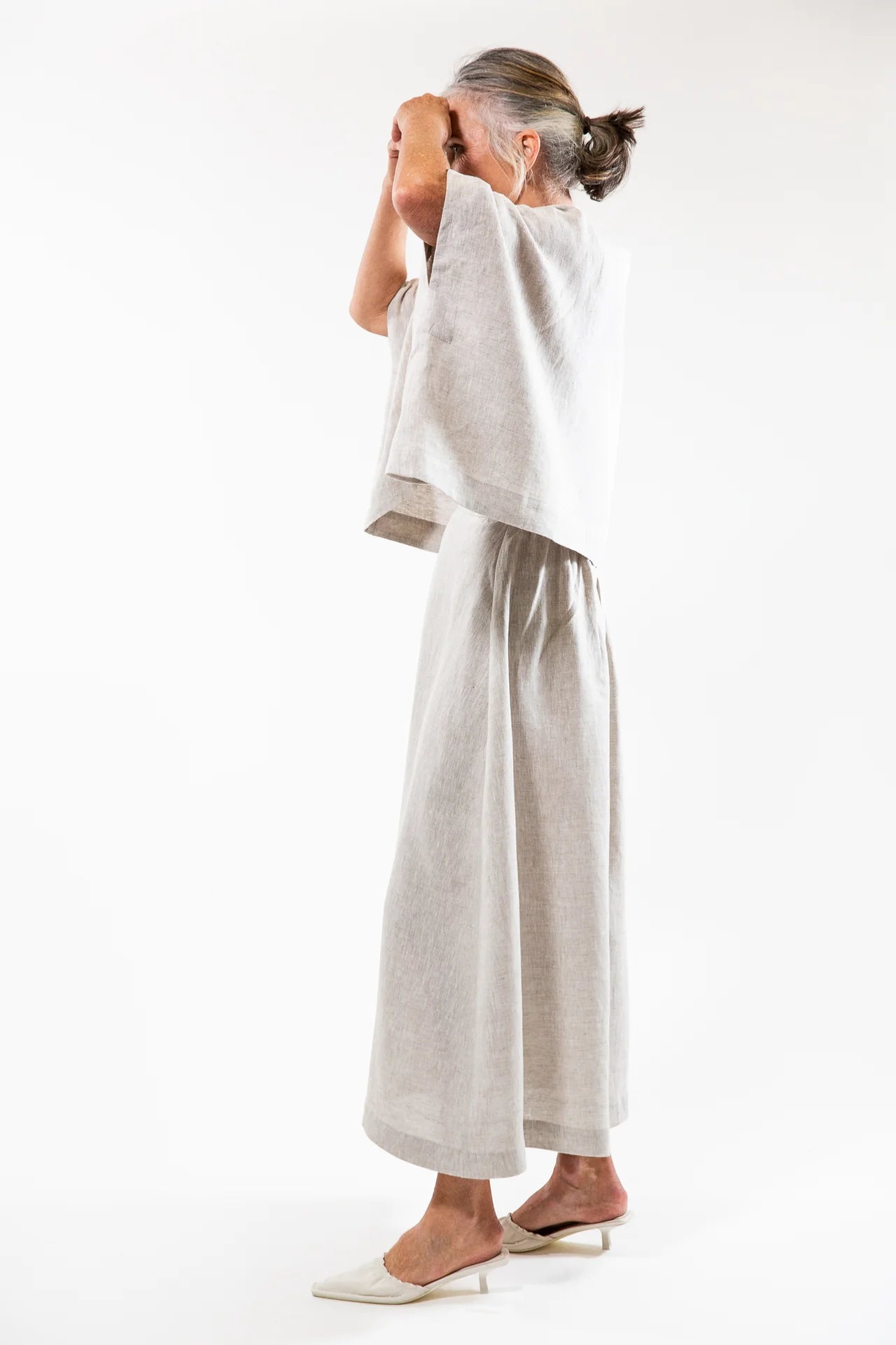 The Lyla Skirt in Natural Linen