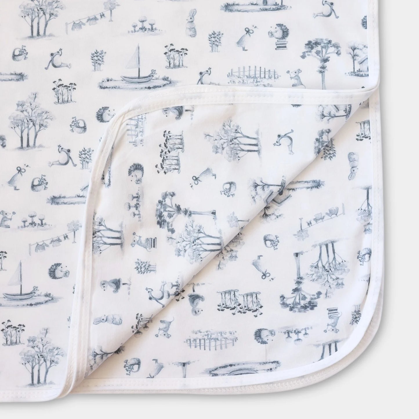 Jersey stretch wrap - Blue & White Illustration