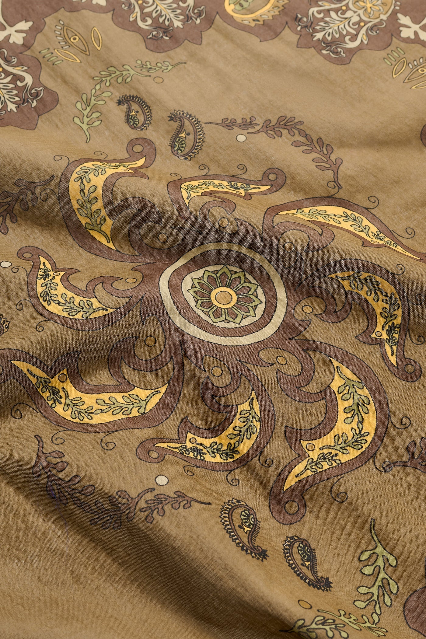 Skall 'Pippa' Scarf in Khaki Paisley print
