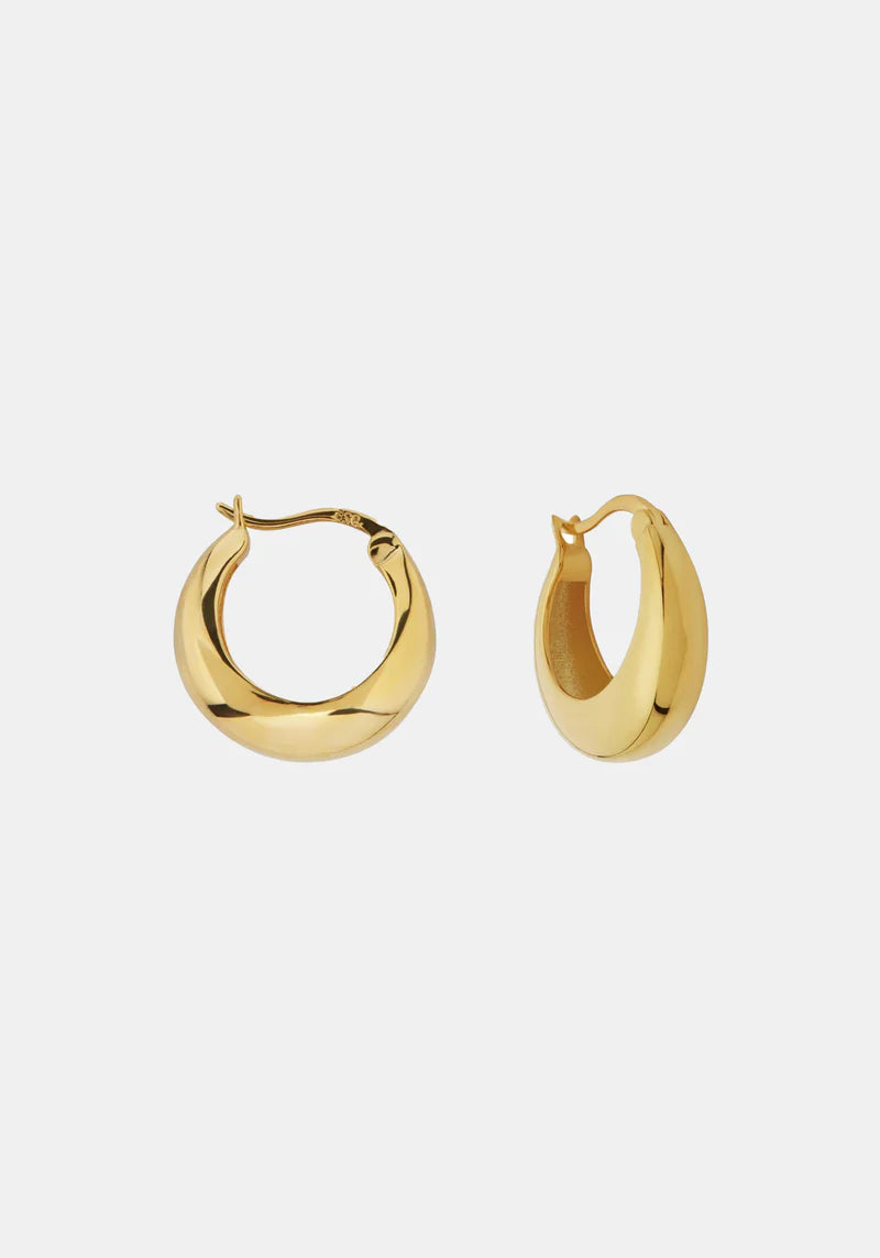 The Positano Hoops in Gold