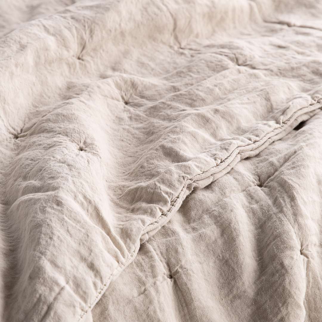 The Heirloom Linen Coverlet | Sable