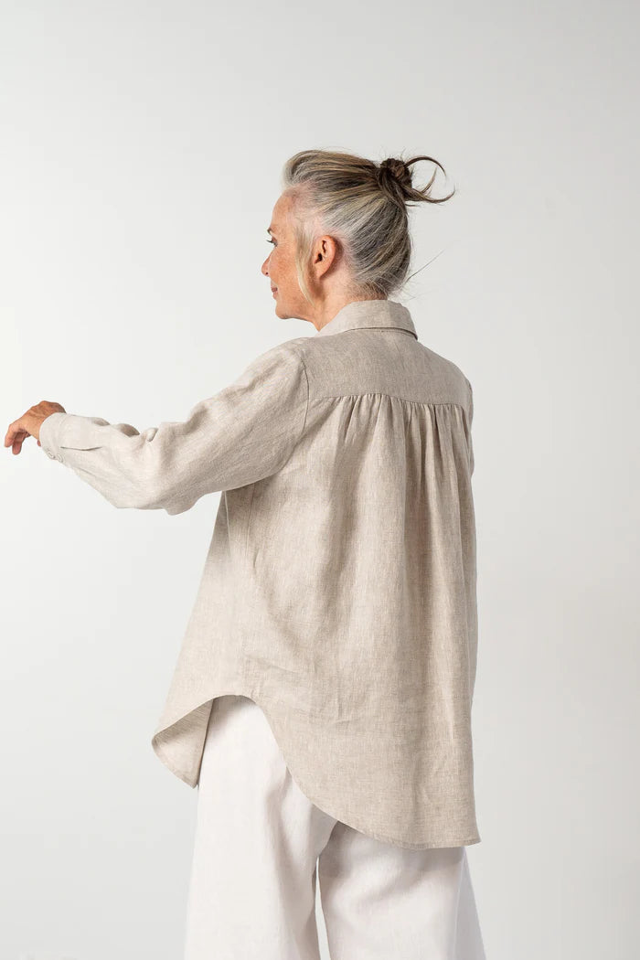 The Rebecca Shirt in Natural Linen