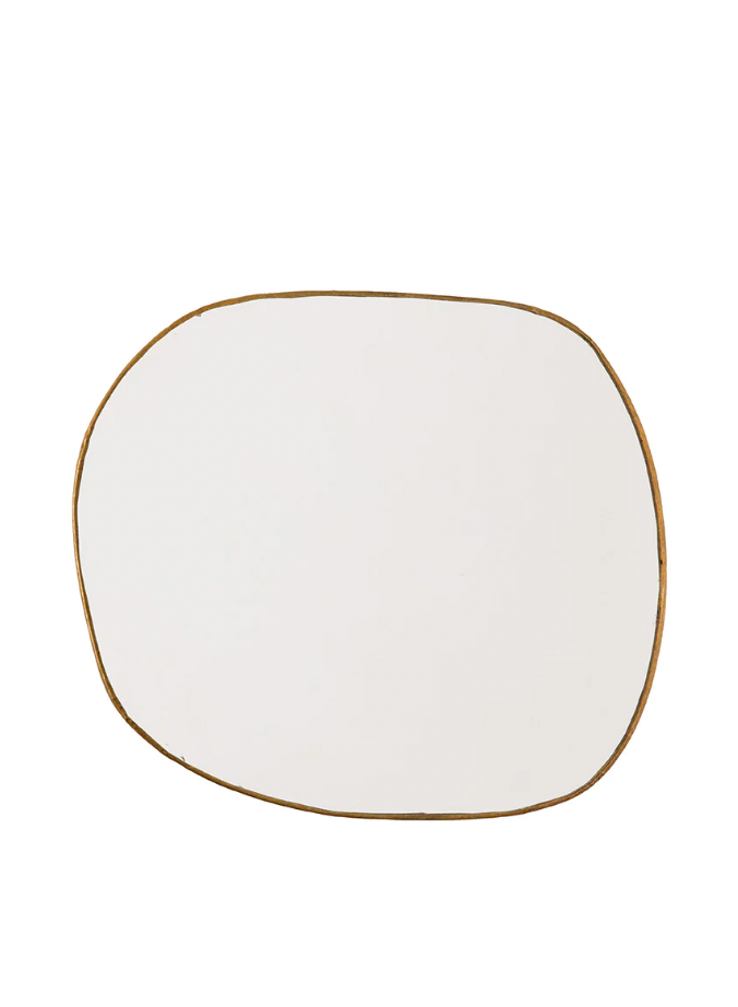 French Hand Crimped Brass Mirror