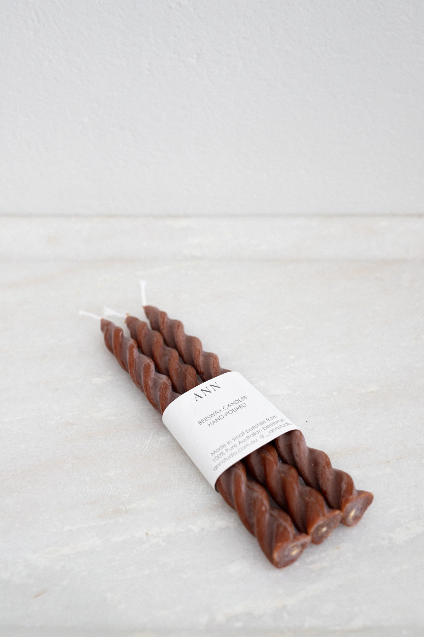 Spiral Candle Set of 3 Candles | Toffee