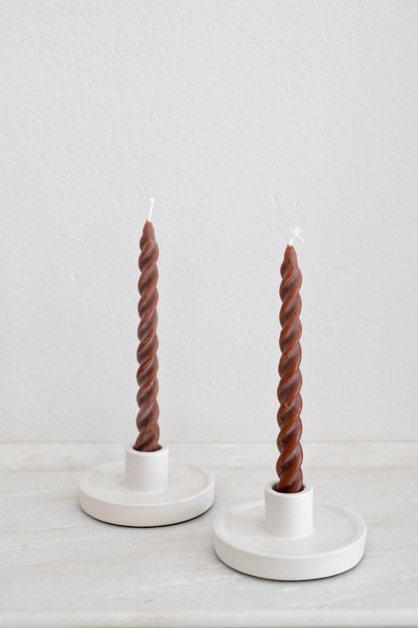 Spiral Candle Set of 3 Candles | Toffee