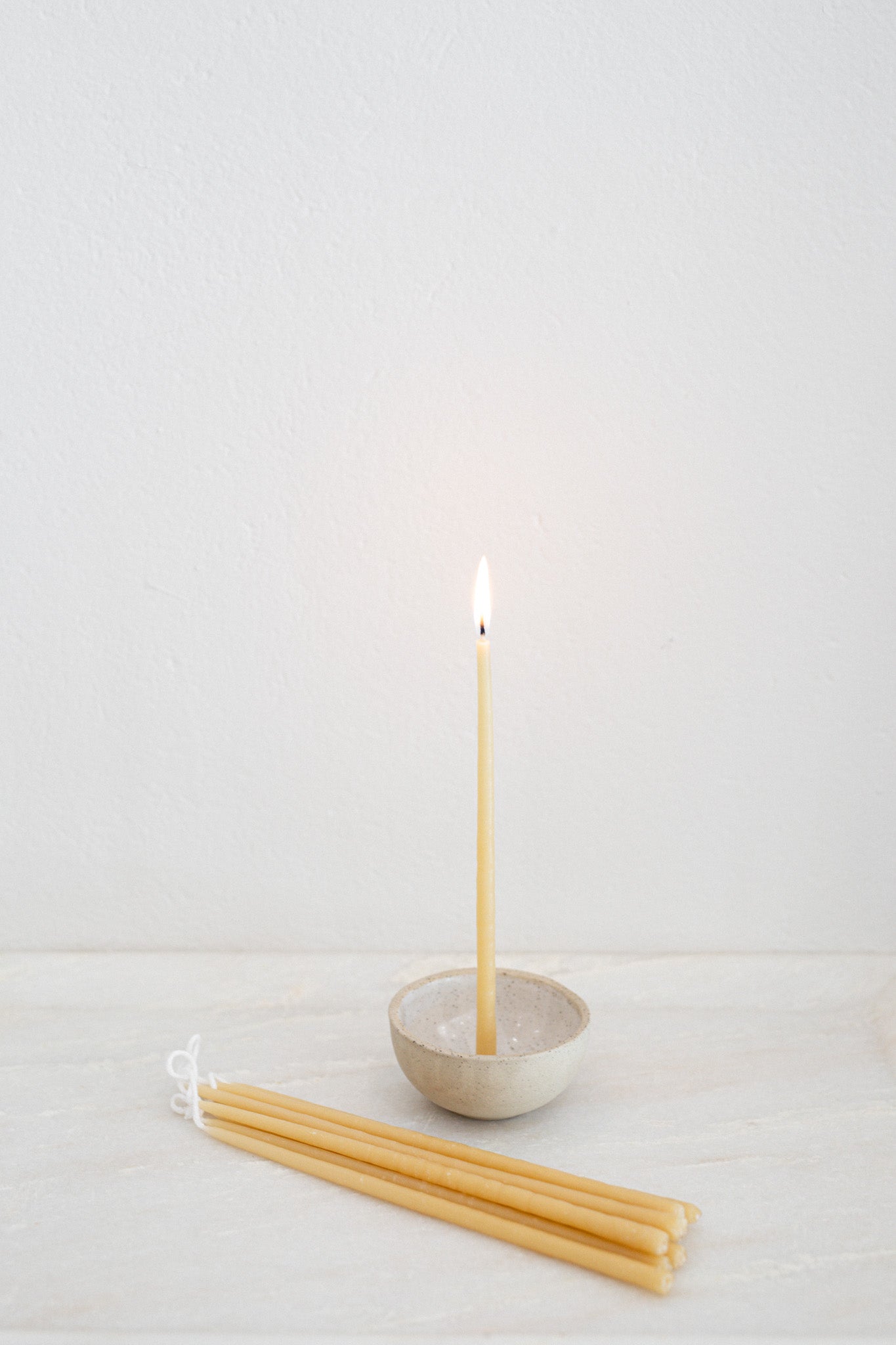 Set of Petite Beeswax Tapers | Set of 10 Wish candles