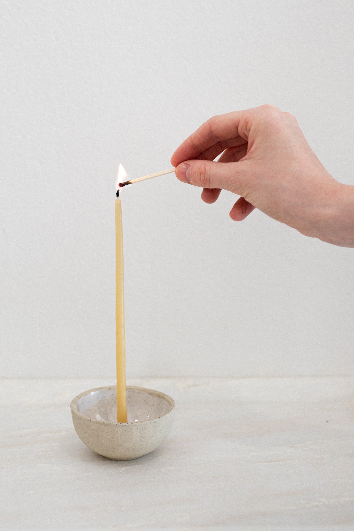 Set of Petite Beeswax Tapers | Set of 10 Wish candles