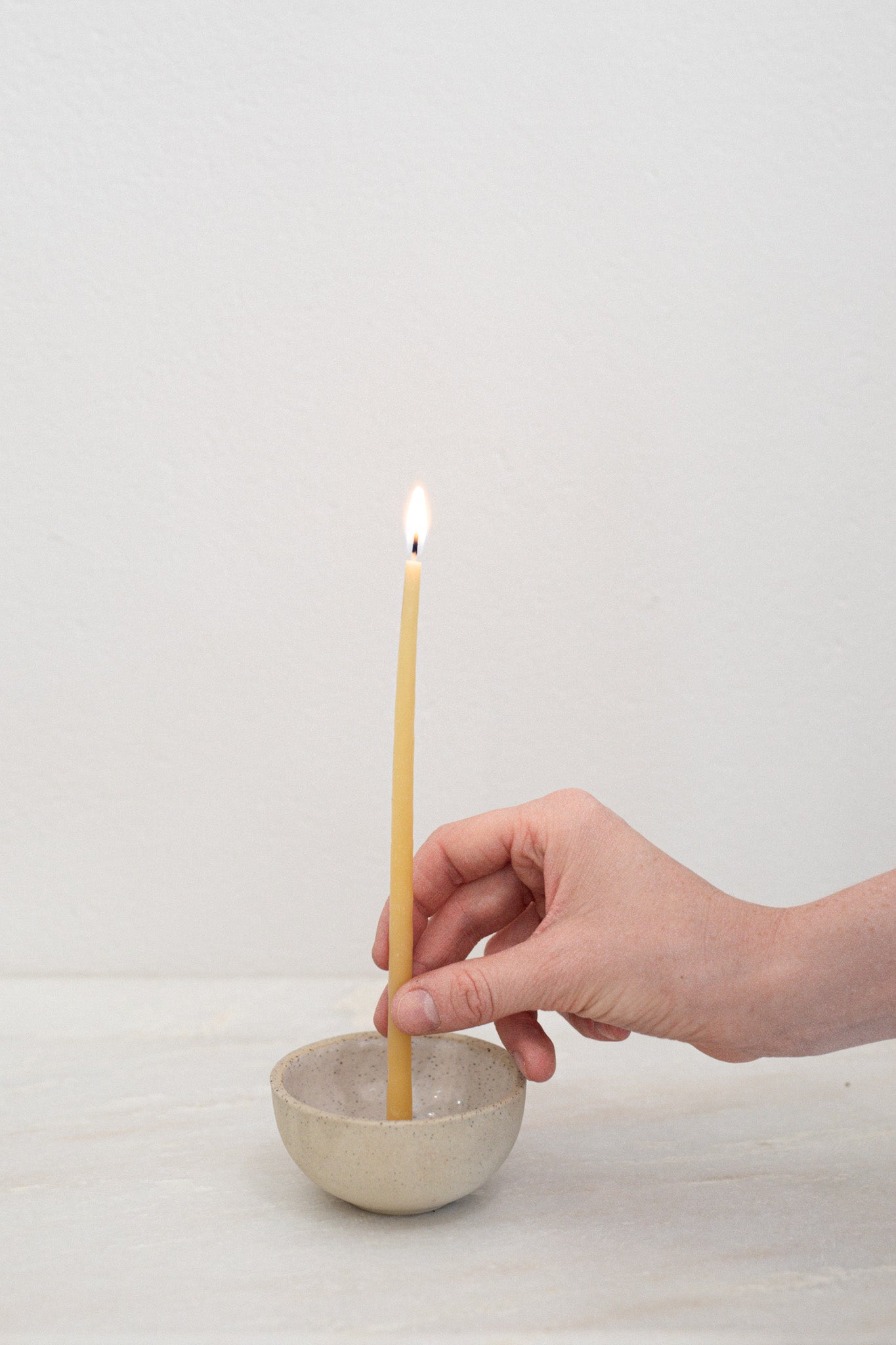 Set of Petite Beeswax Tapers | Set of 10 Wish candles