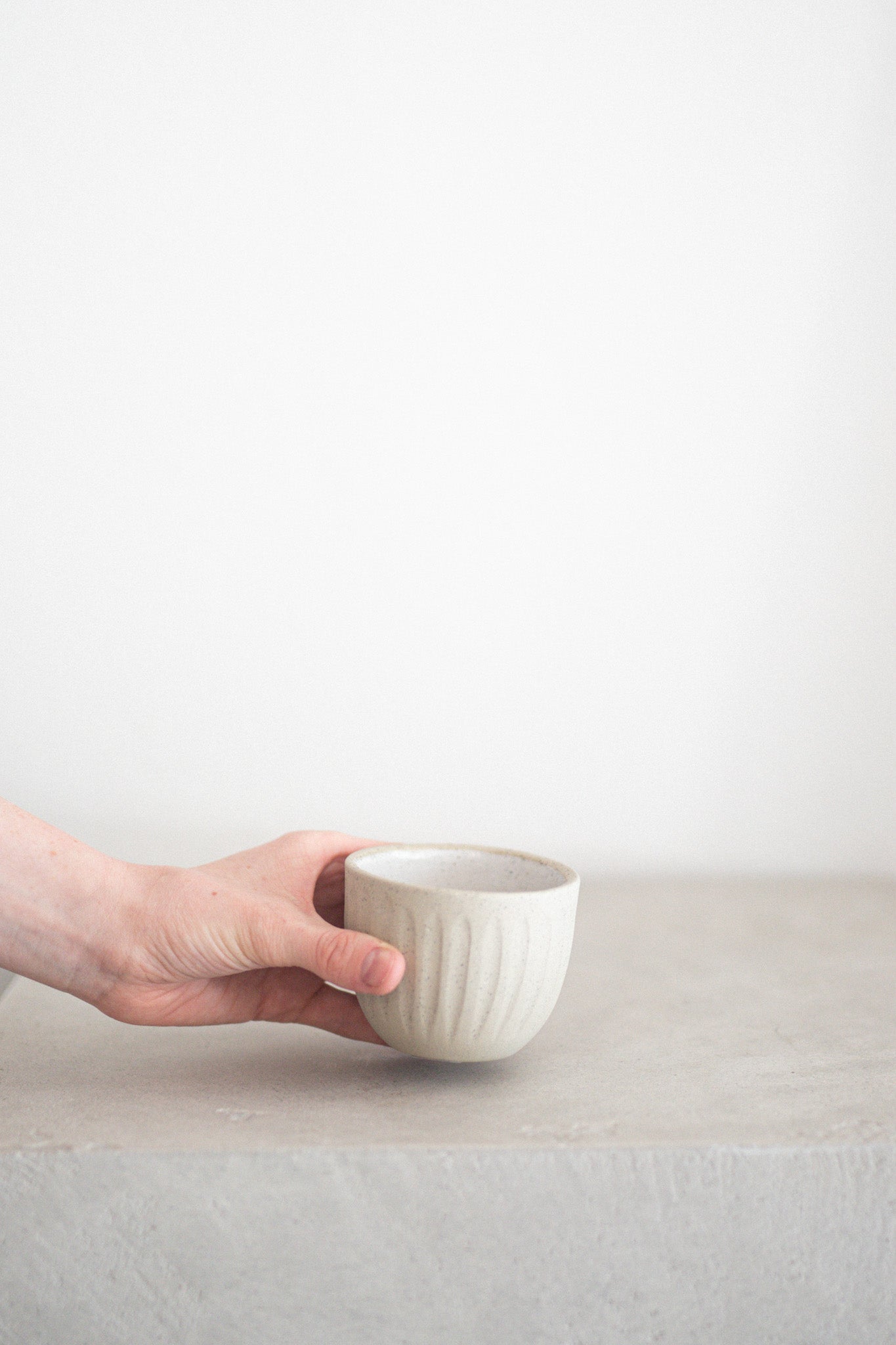 Ceramic Latte Cup in Stone