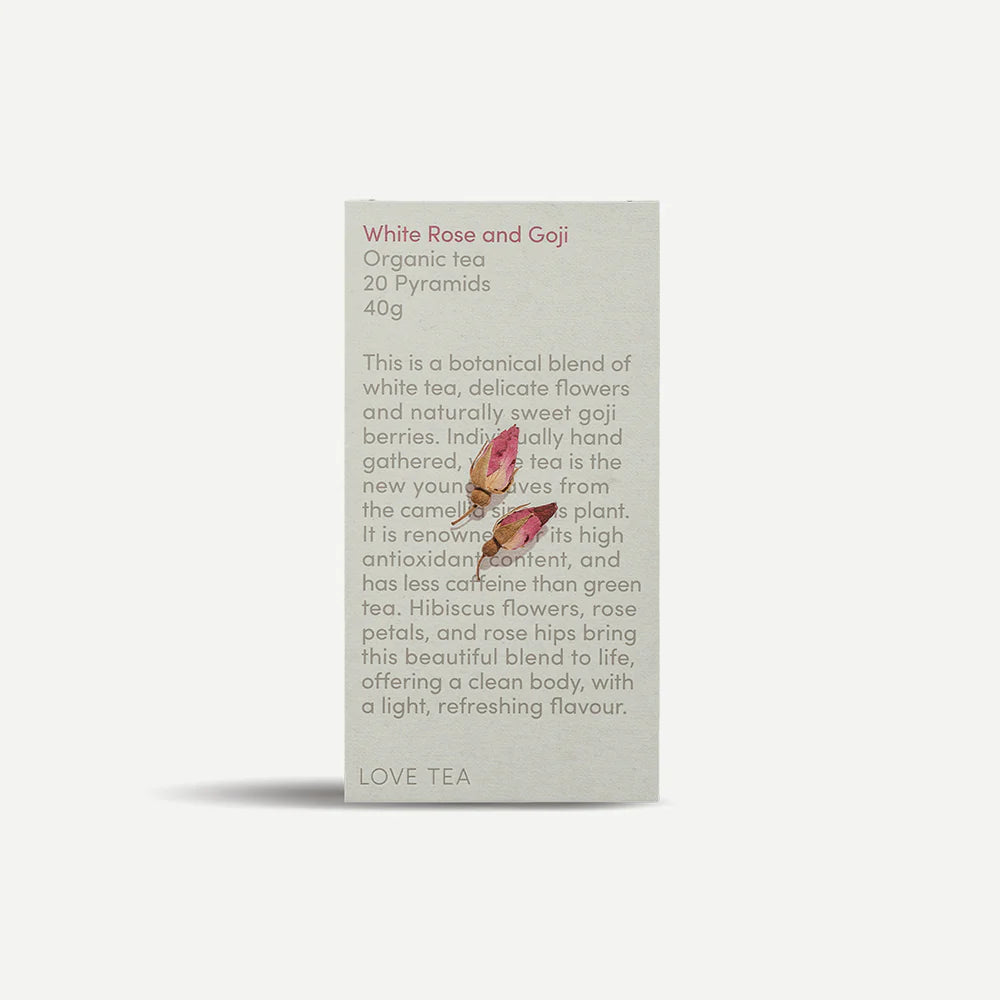 White Rose & Goji Pyramid Tea Bags