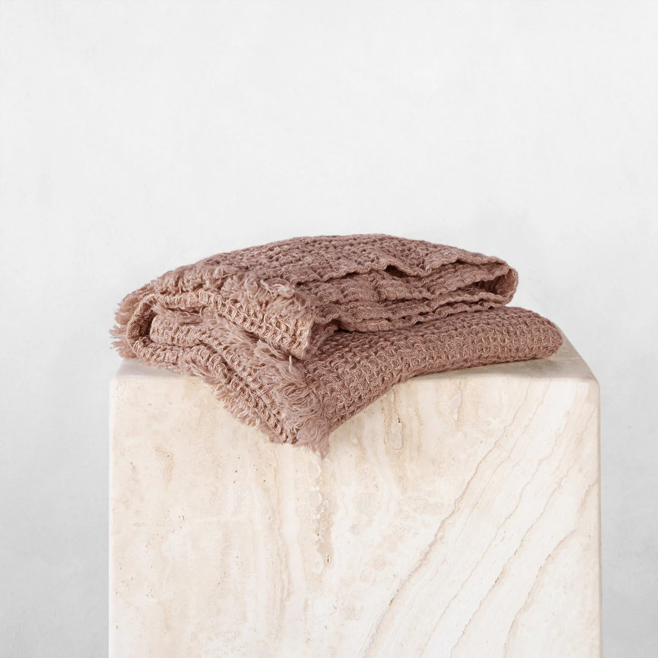 Linen Waffle Hand Towel | 'Rosa'