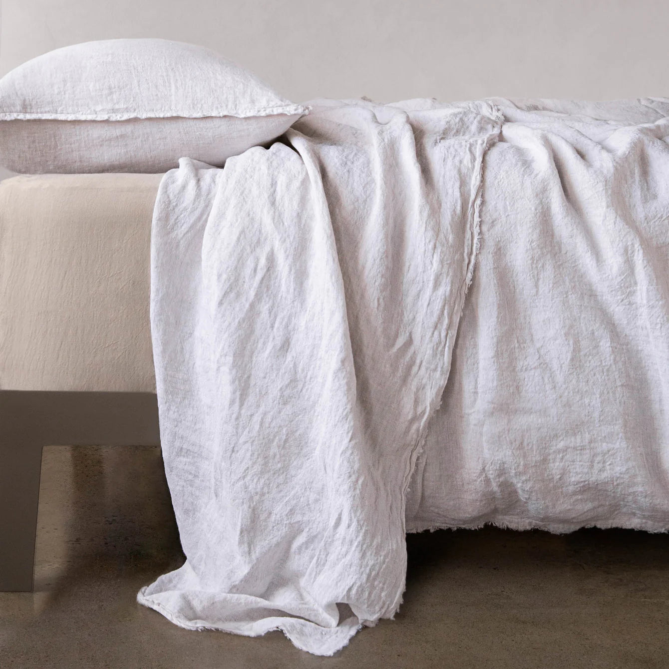 Linen Flat Sheet Q/K size | 'Petra'