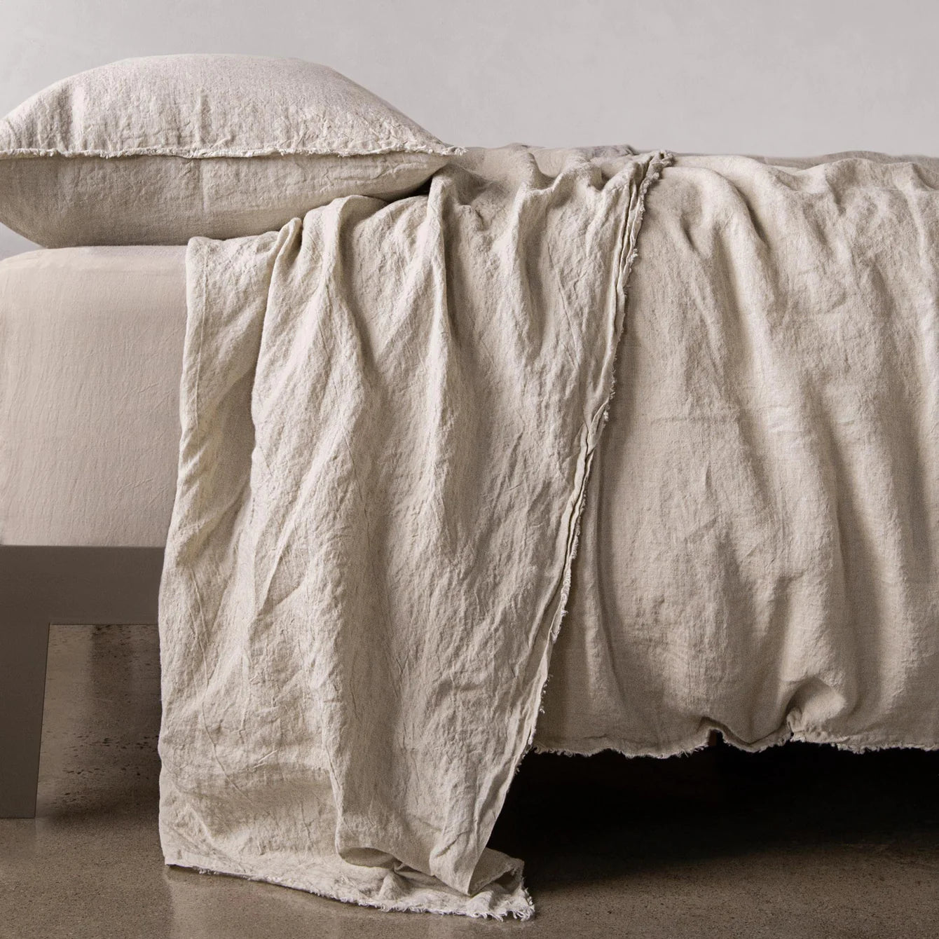 Linen Flat Sheet in Double | 'Sable'
