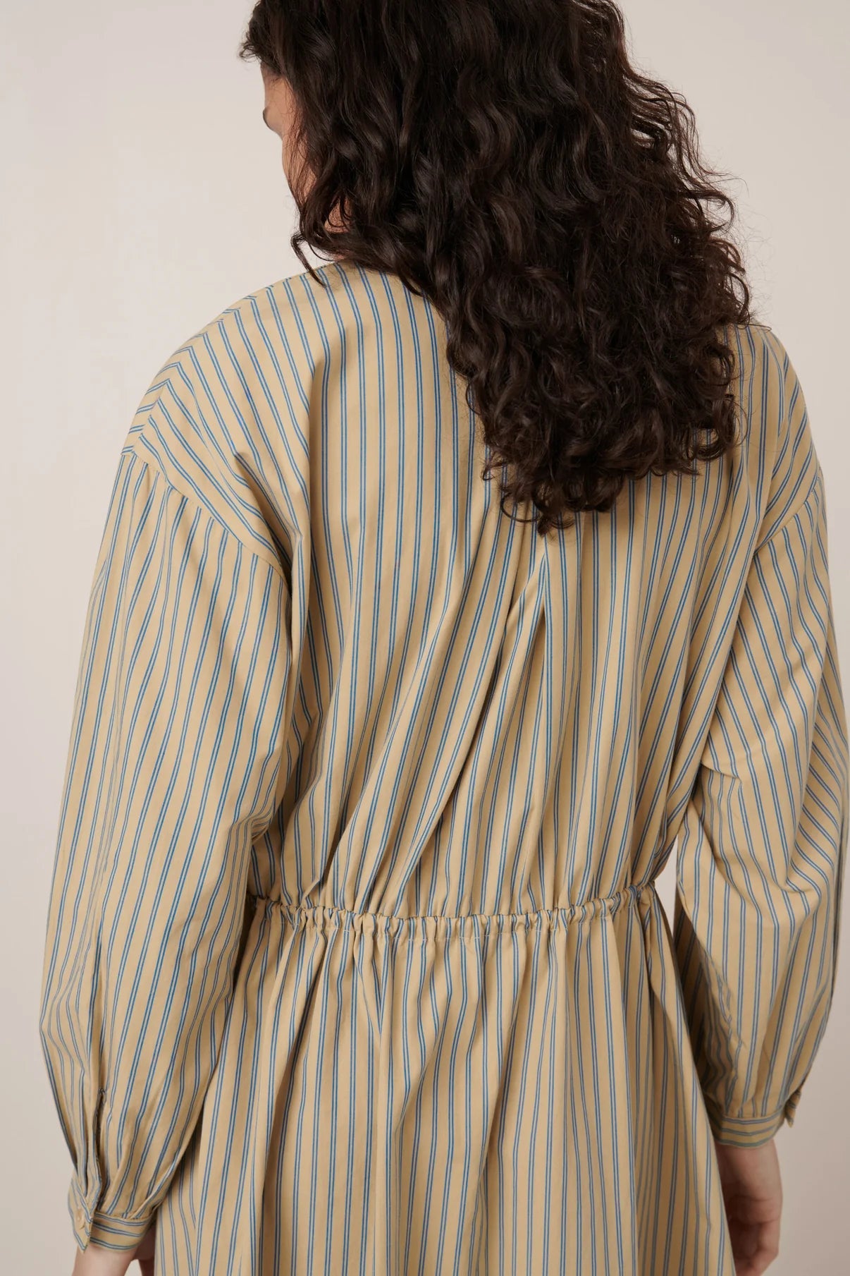 The Array Dress in Double Pinstripe