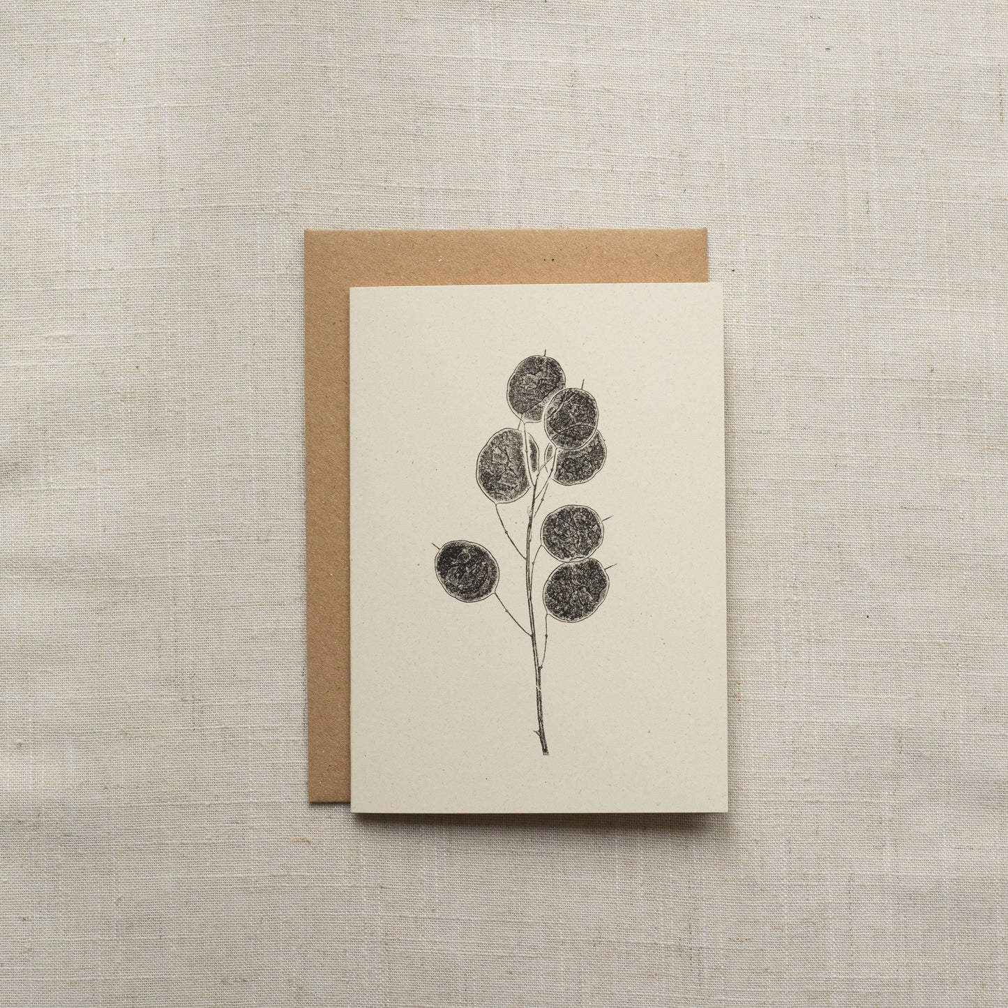 Honesty Pods Floral Greeting Card A6 Recycled Card