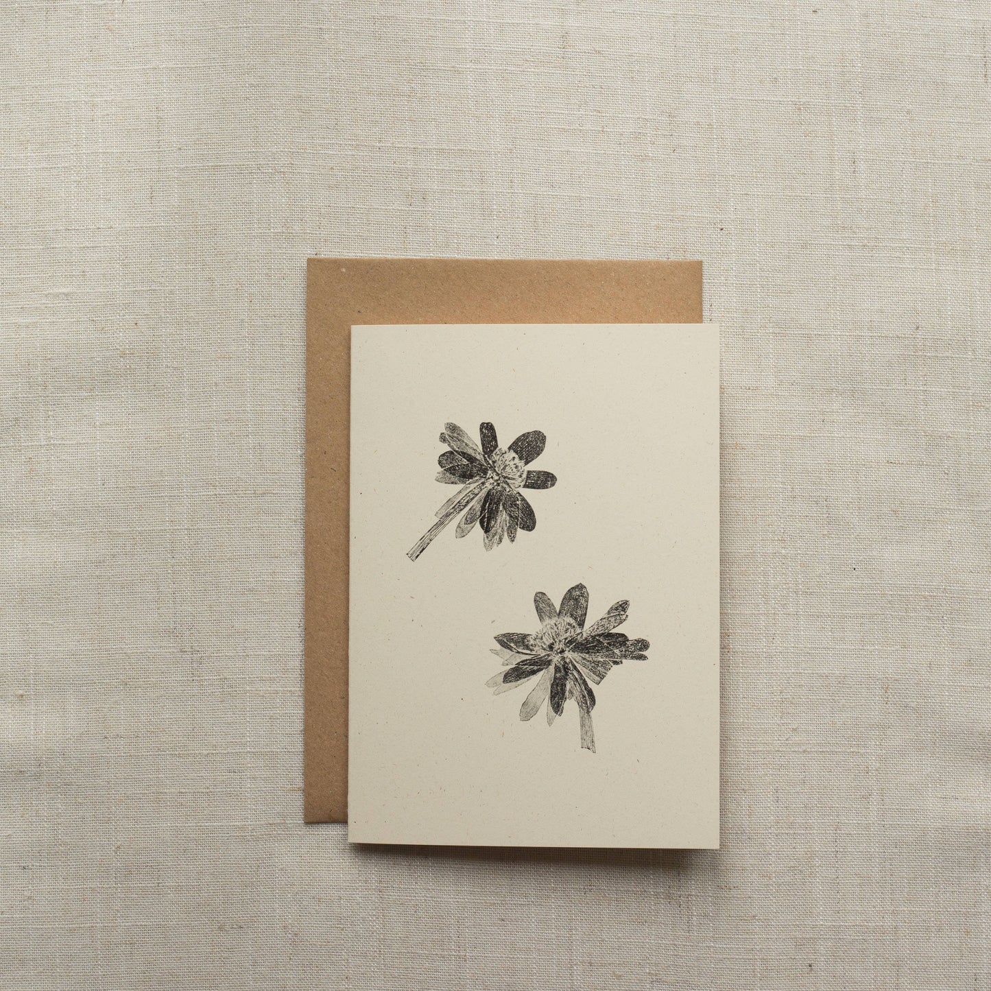 Winter Aconite Flower Greeting Card A6 Recycled Card