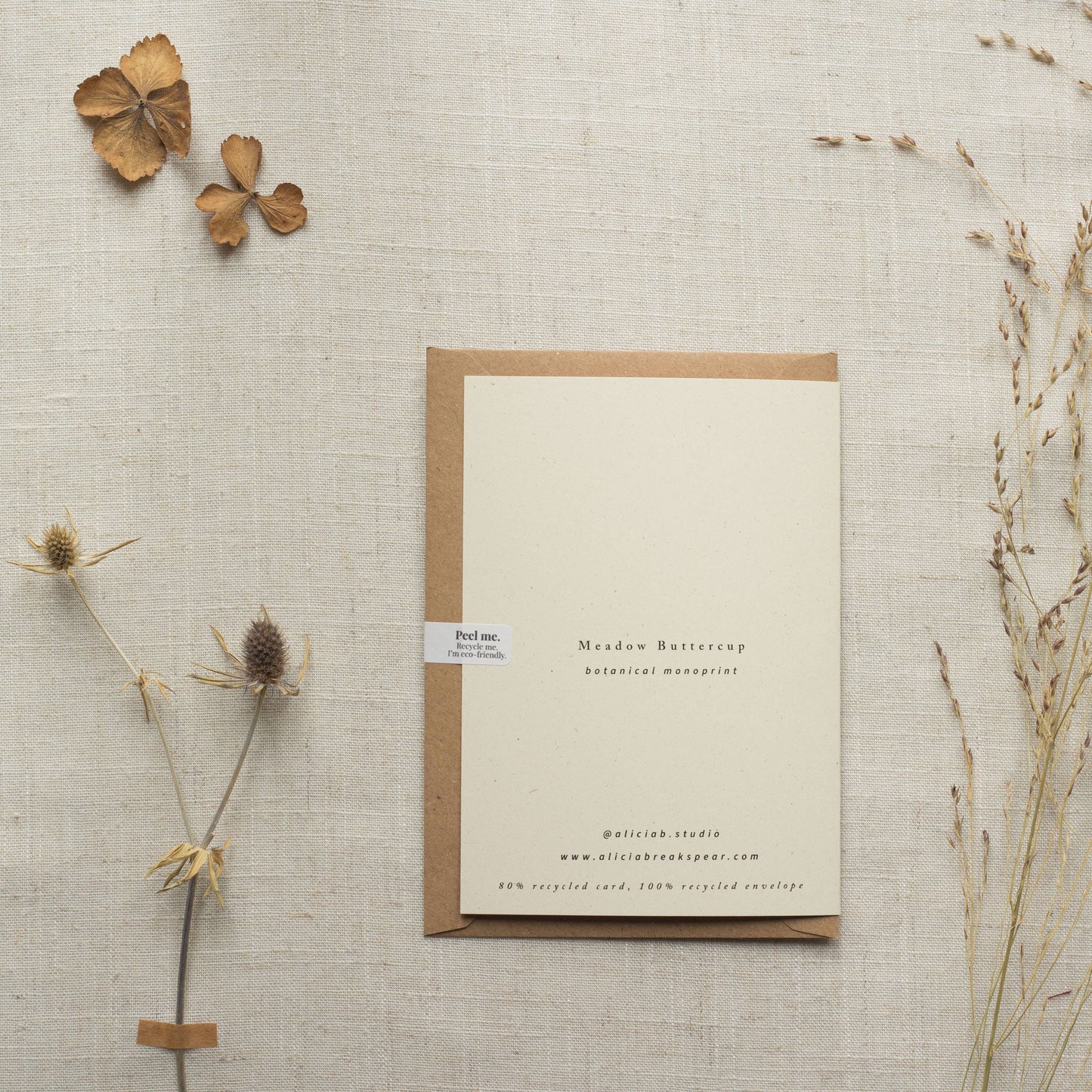 Meadow Buttercup Flower Greeting Card A6 Recycled Card