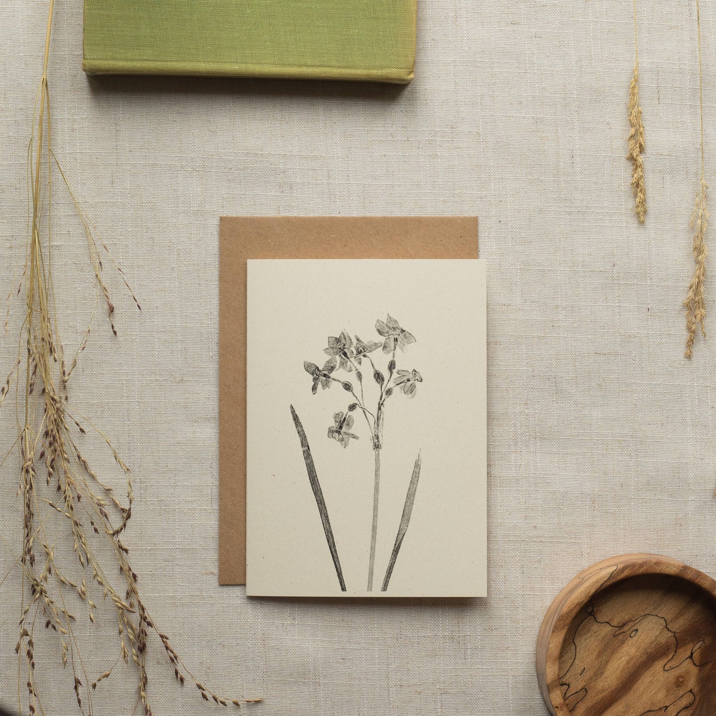 Narcissus Flower Greeting Card A6 Recycled Card