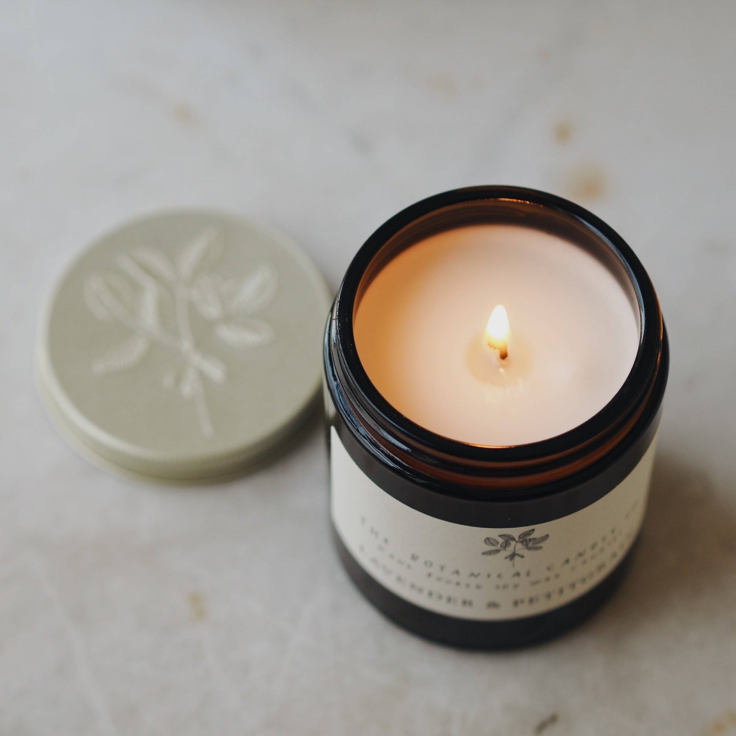 English Scented Candles in Amber Glass Jars 180ml