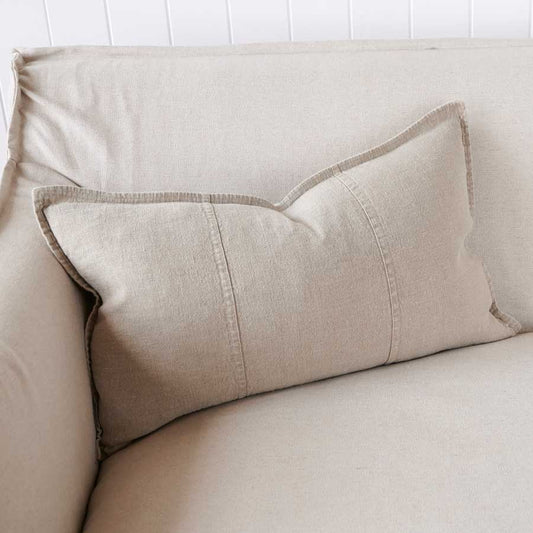 The Luca Linen Cushion - Natural