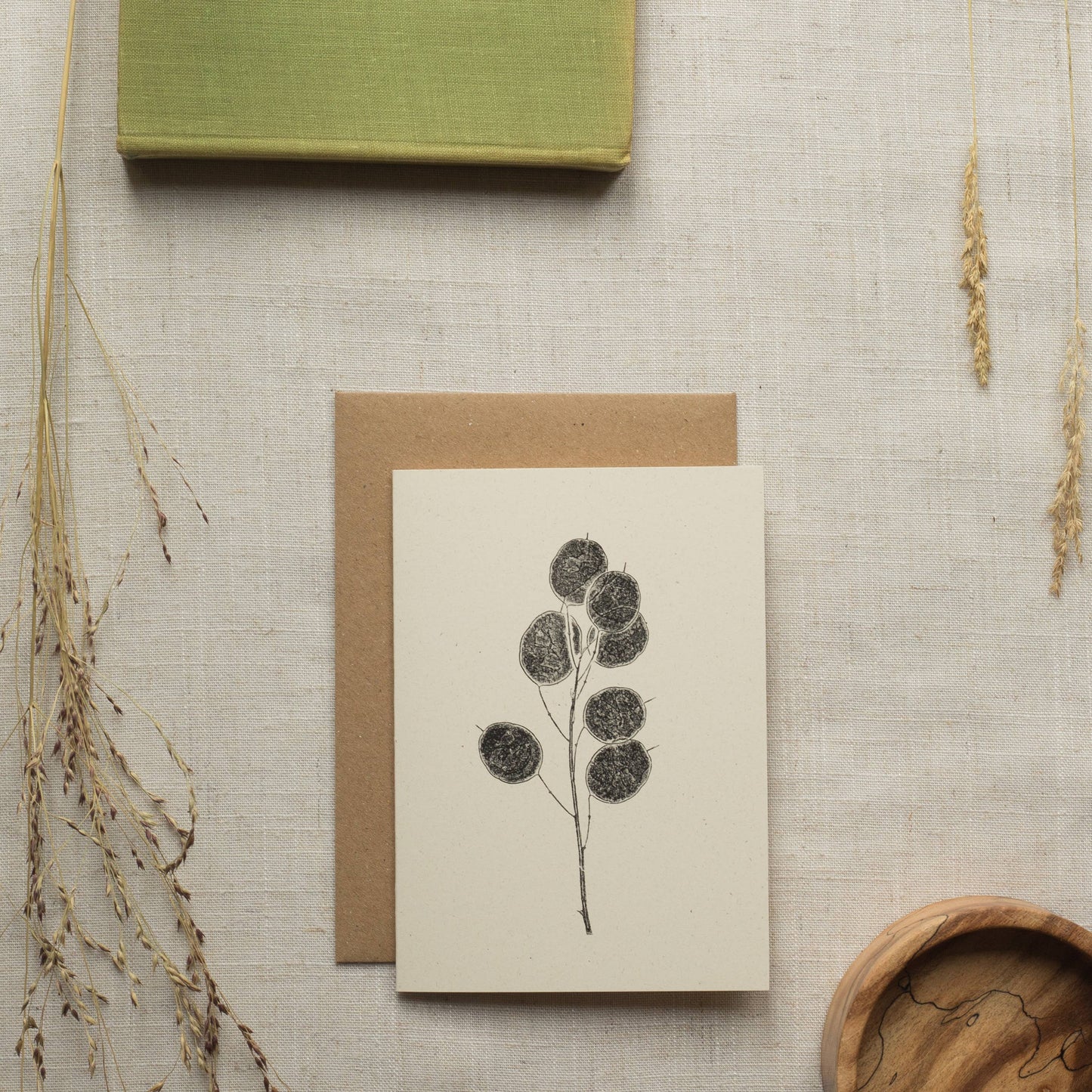 Honesty Pods Floral Greeting Card A6 Recycled Card