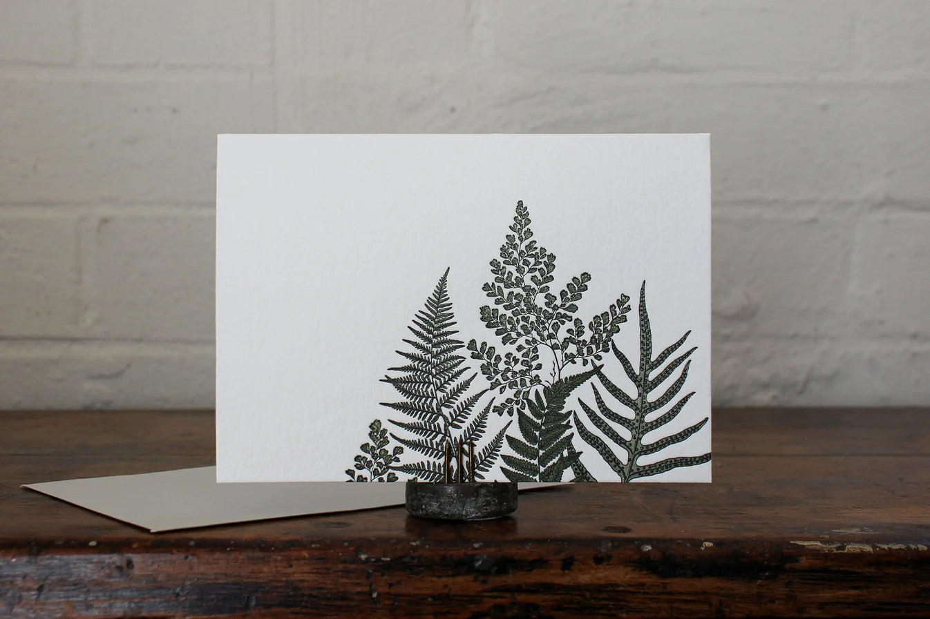 'Ferns' Letterpress Card