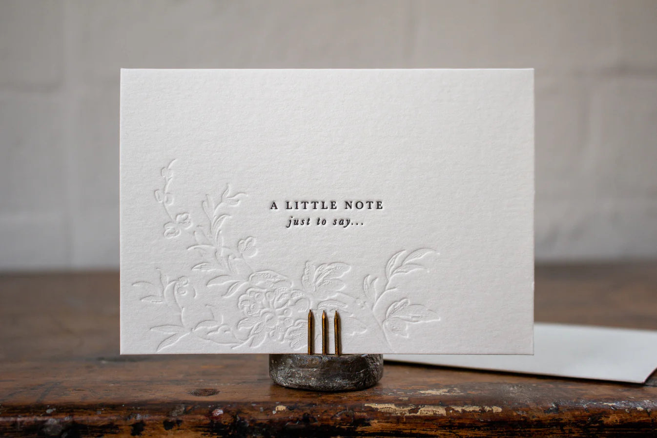 'A Little Note to Just to Say' Letterpress Card