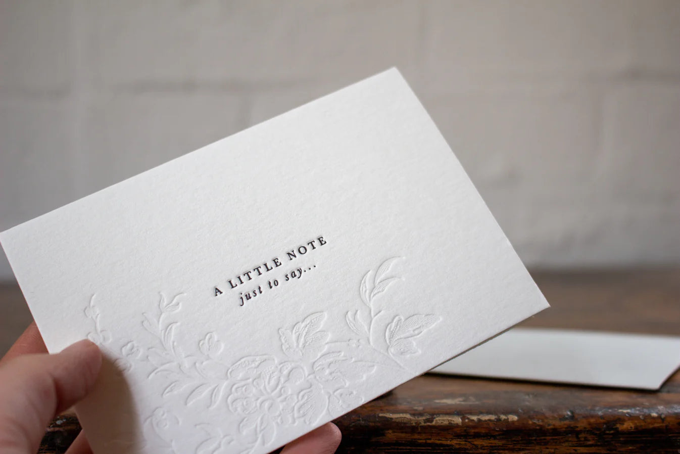 'A Little Note to Just to Say' Letterpress Card