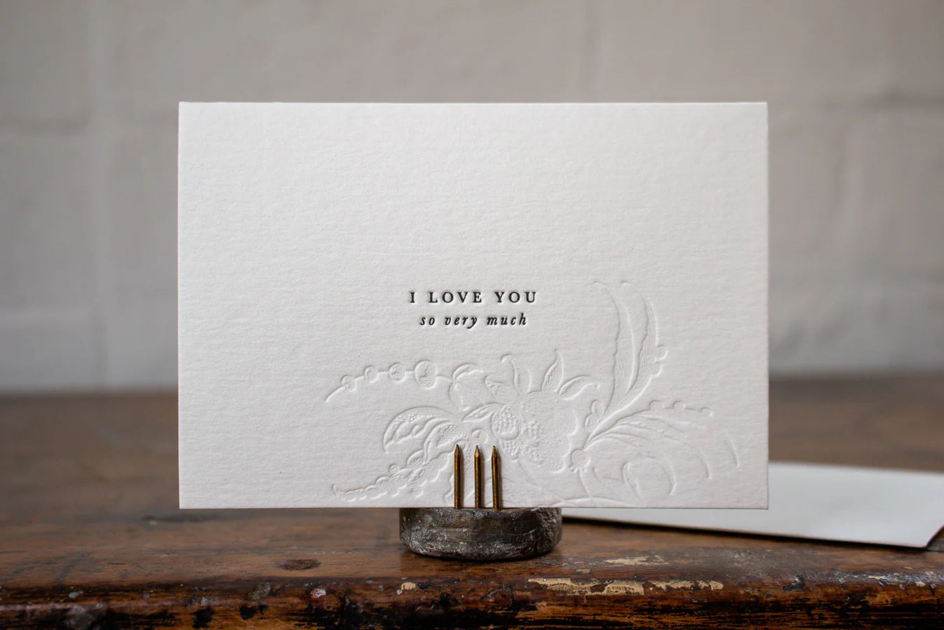 'I Love you so much' Letterpress Card