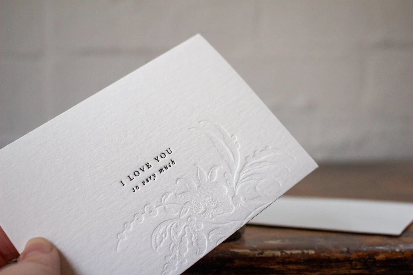 'I Love you so much' Letterpress Card
