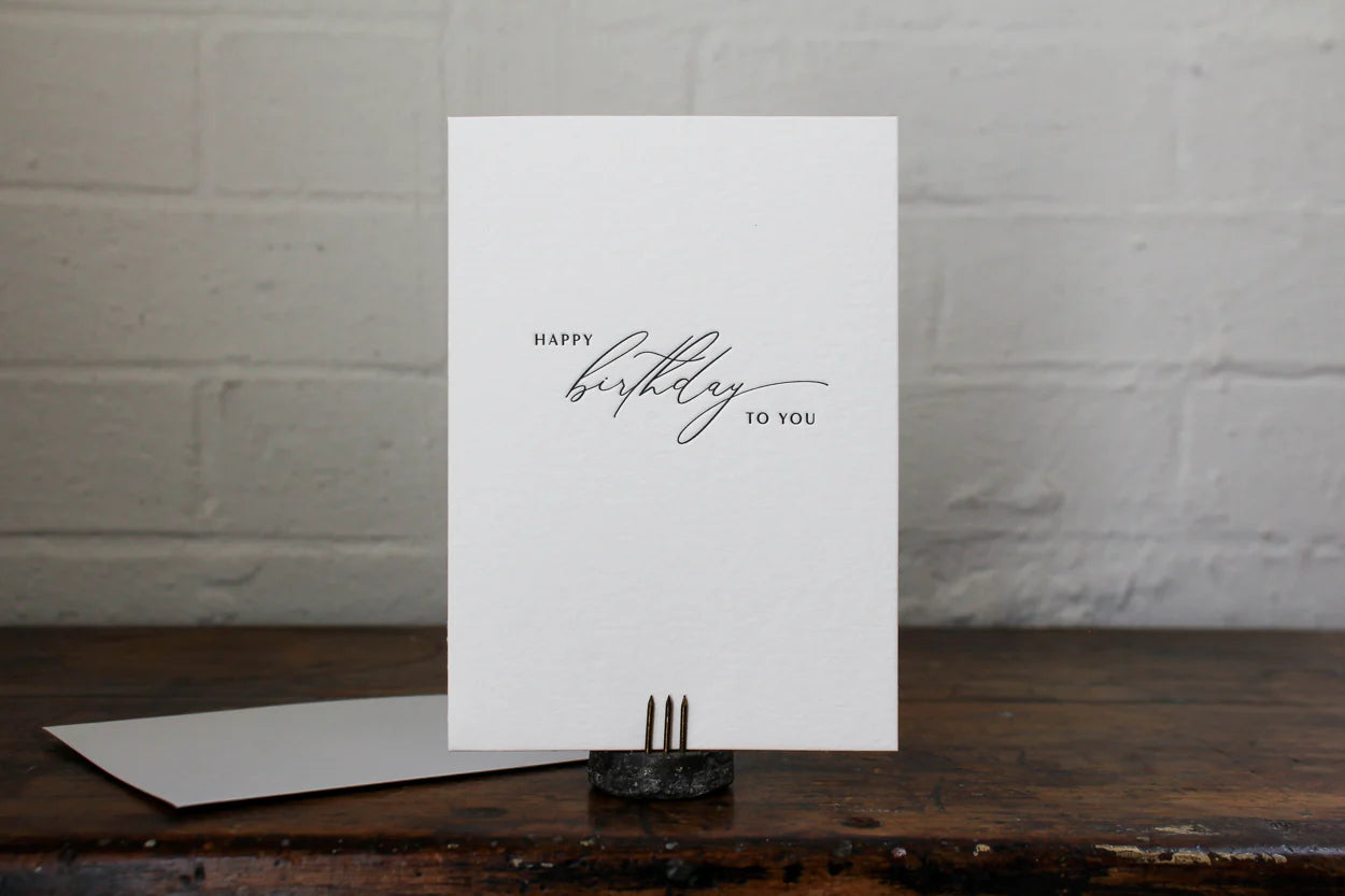 'Happy Birthday to You' Letterpress Card