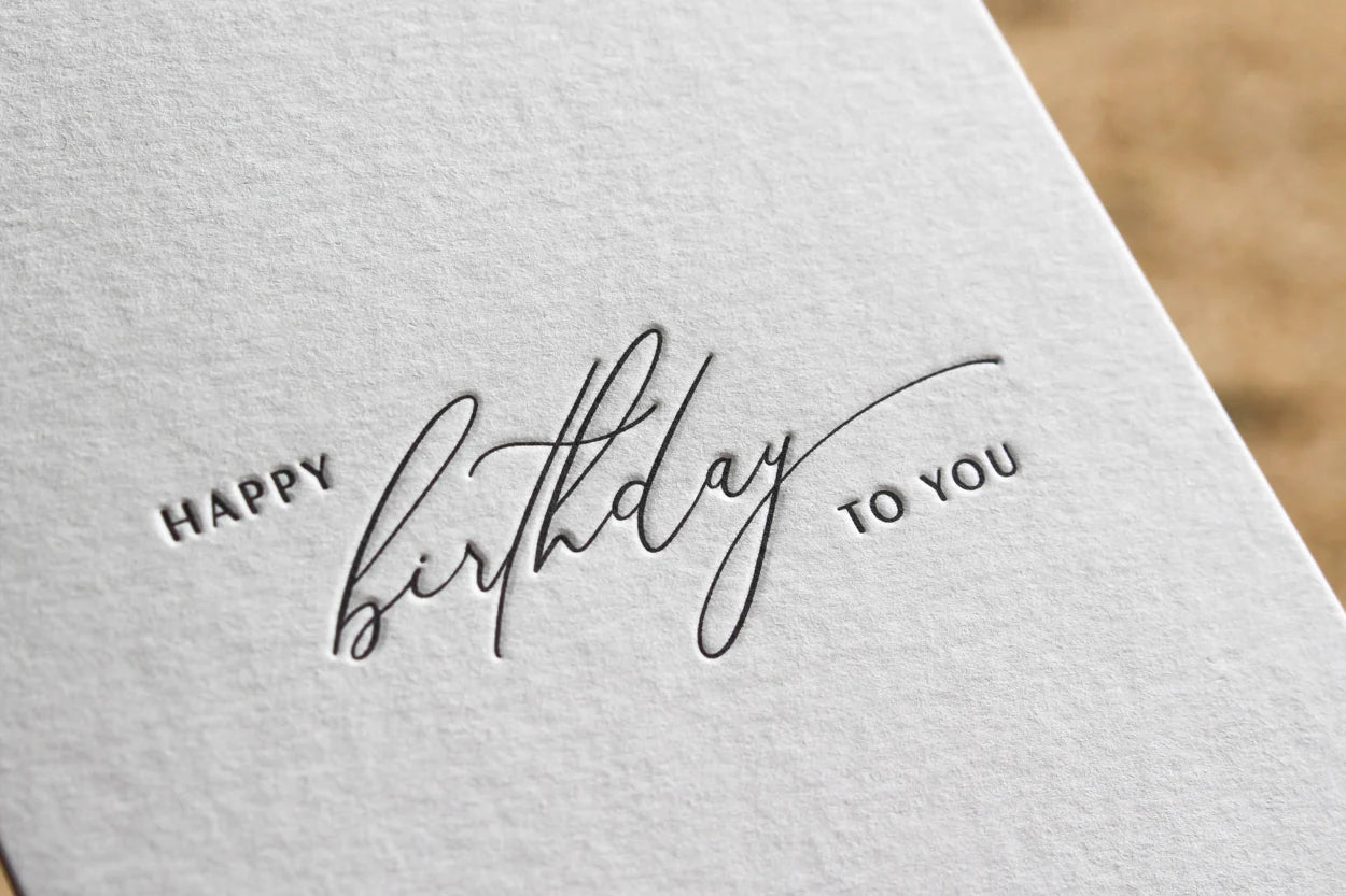 'Happy Birthday to You' Letterpress Card