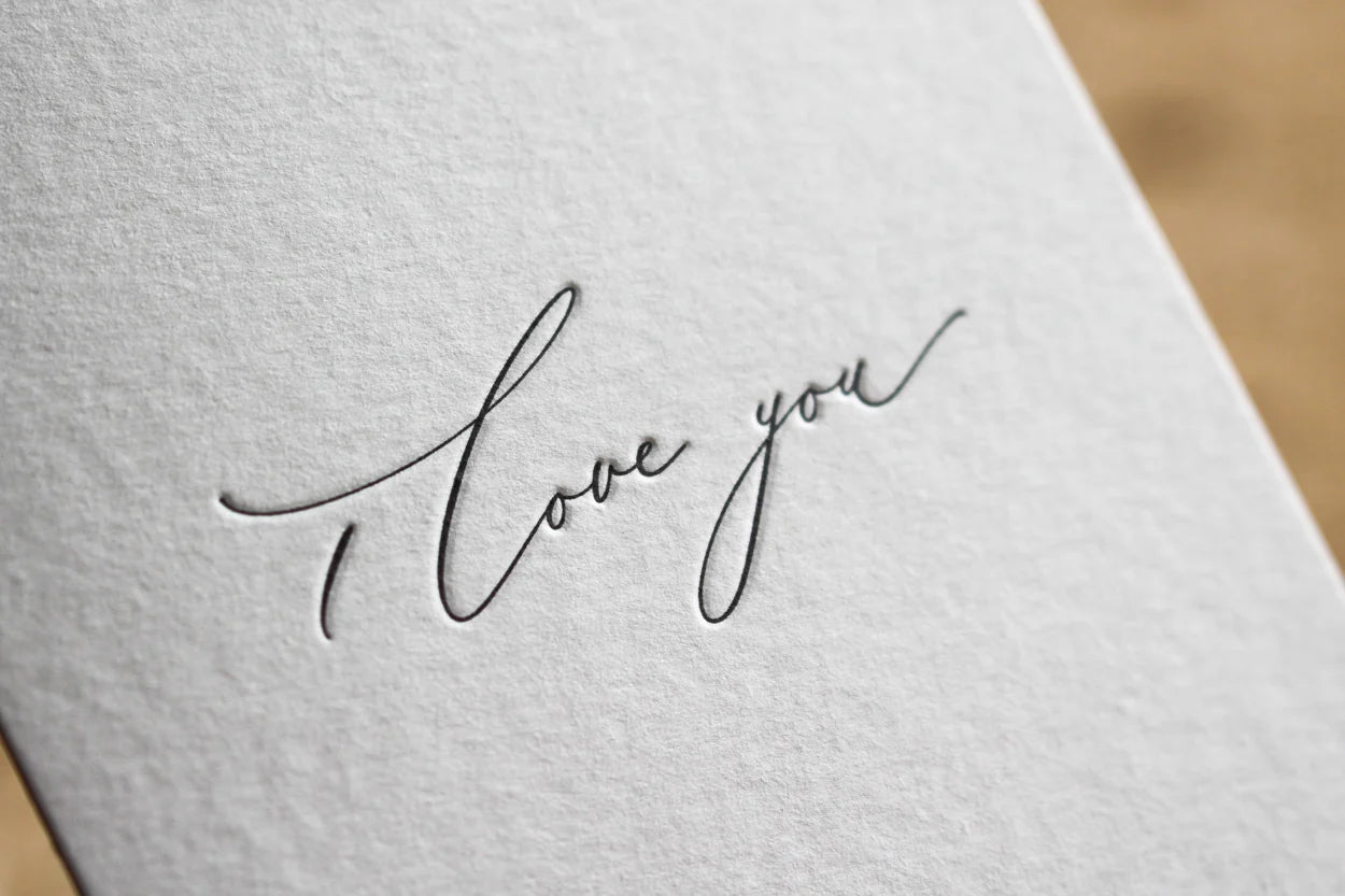 'Thank you' Letterpress Card