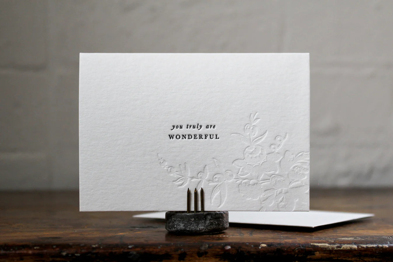 'You truly are wonderful' Letterpress Card