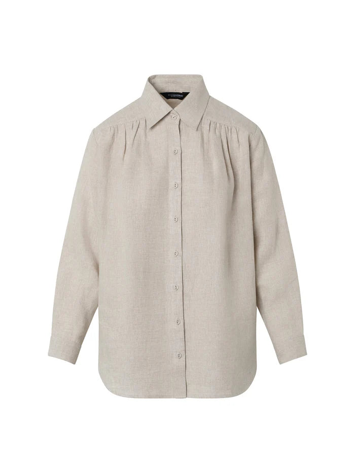 The Rebecca Shirt in Natural Linen