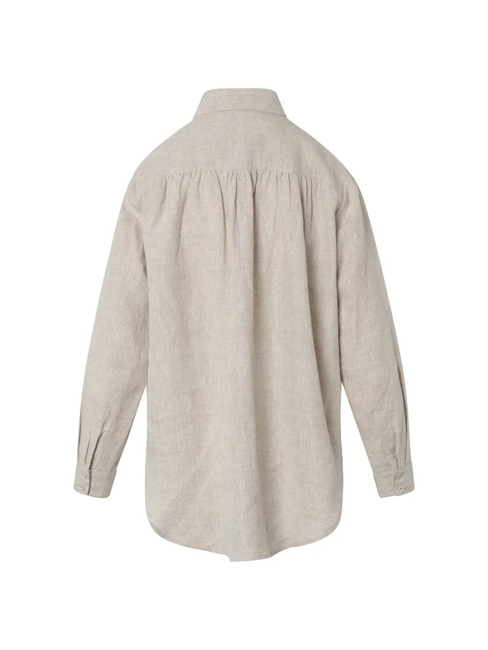 The Rebecca Shirt in Natural Linen