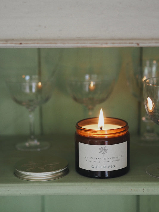 English Scented Candles in Amber Glass Jars 250 mL